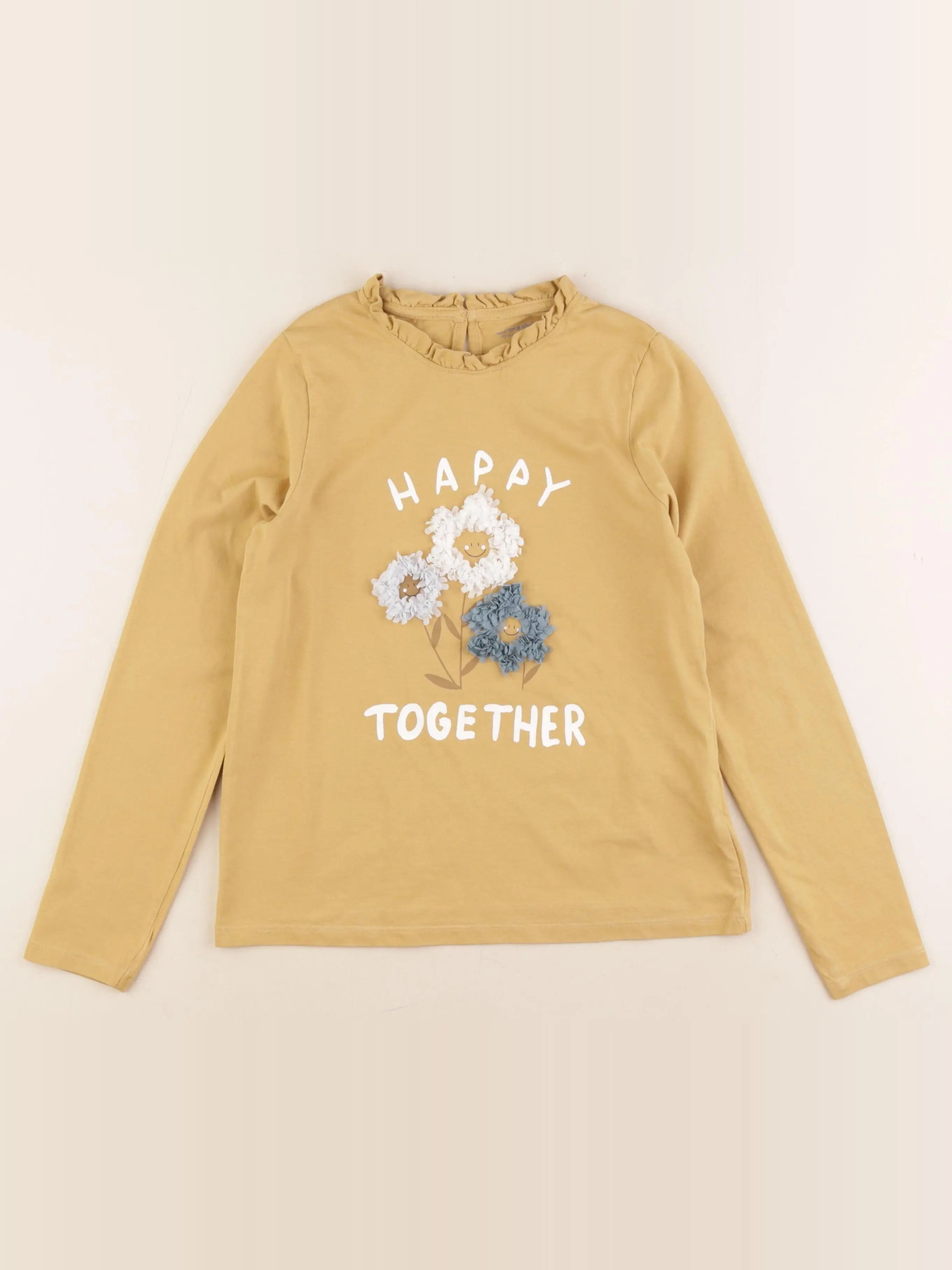 Vertbaudet - tee-shirt jaune - 10 ans