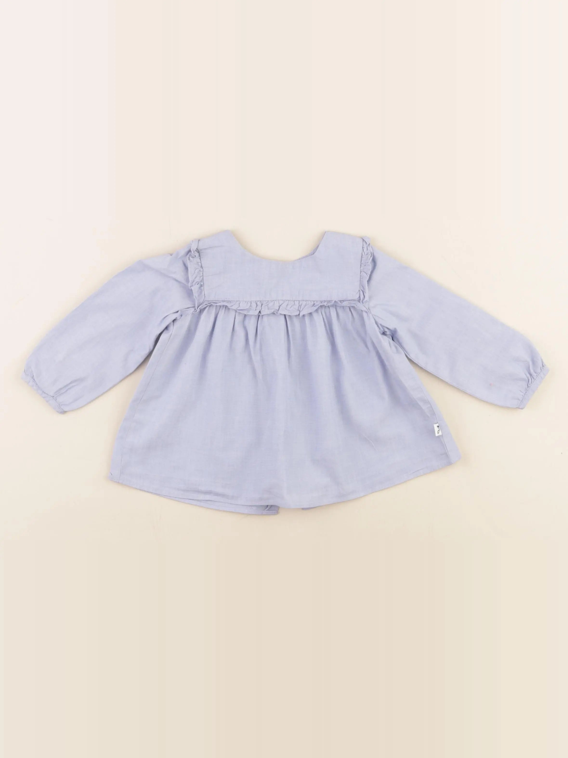 Jacadi - blouse bleu - 6 mois