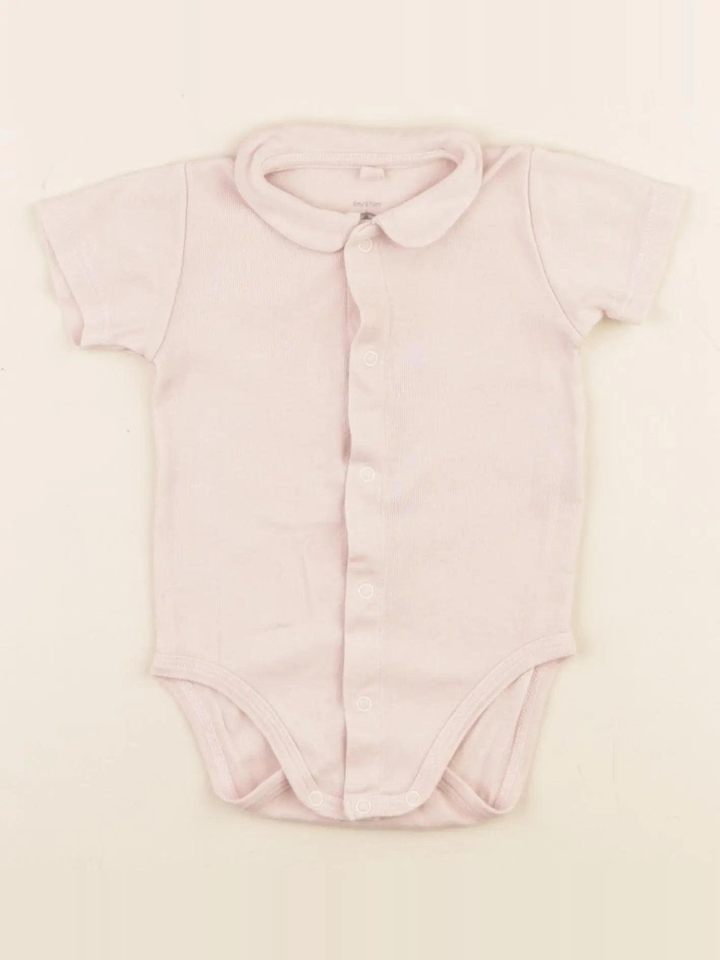 Petit Bateau - body à col rose - 6 mois