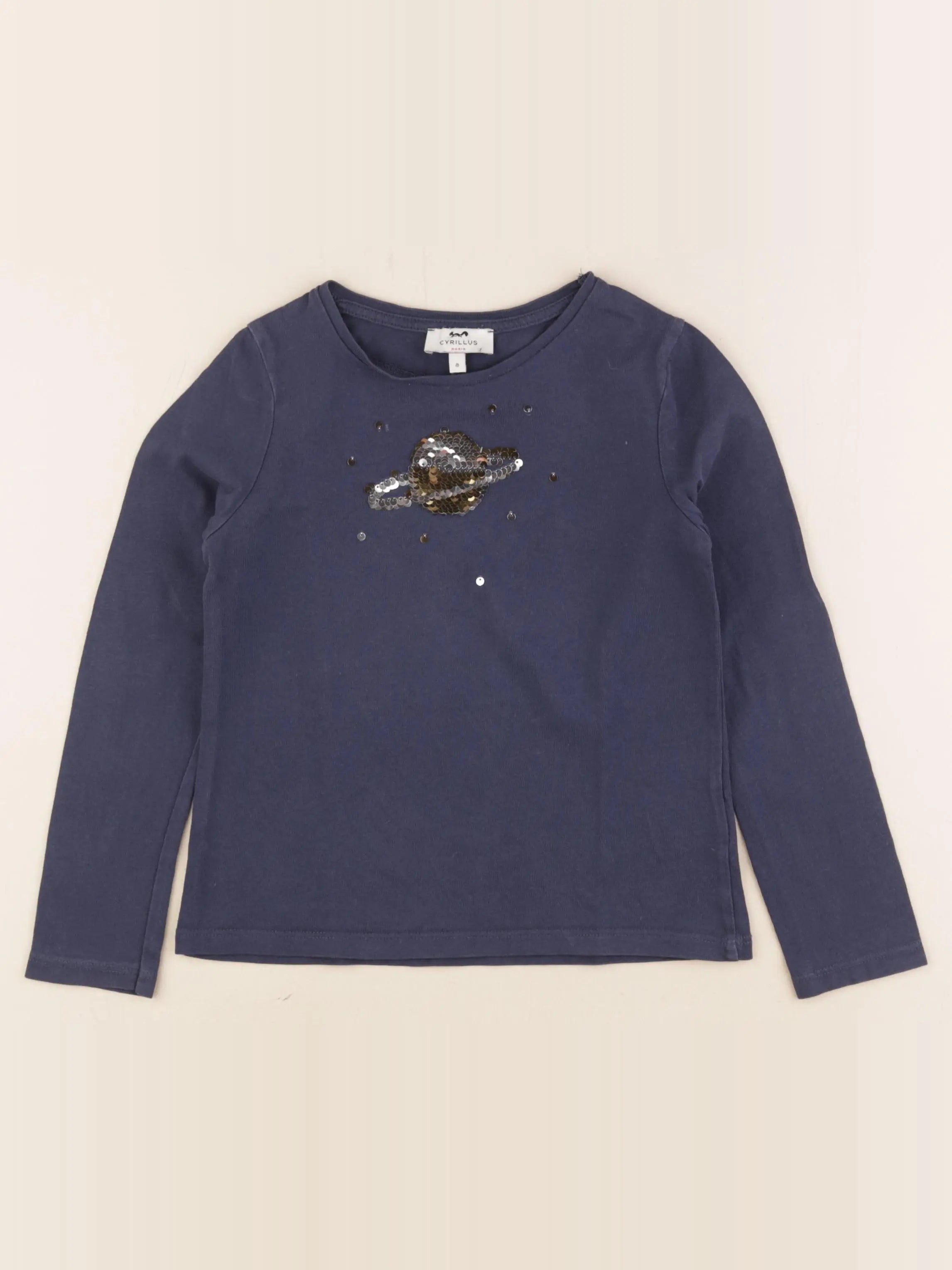 Cyrillus - tee-shirt bleu - 8 ans