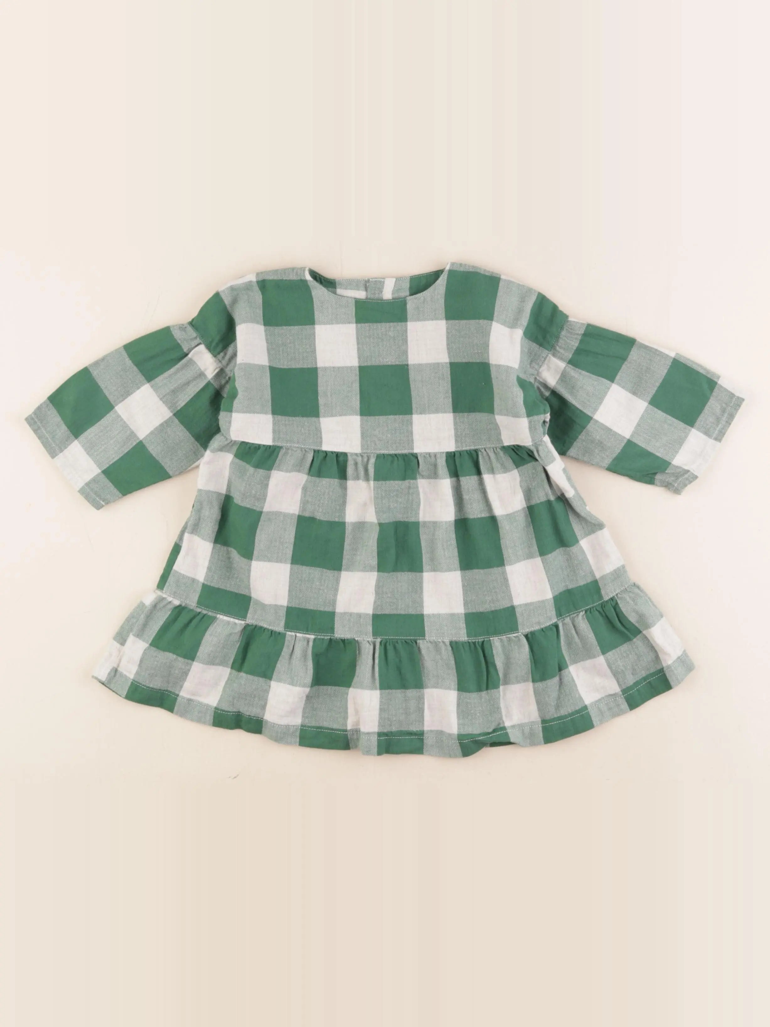 Petit Bateau - robe vert - 6 mois