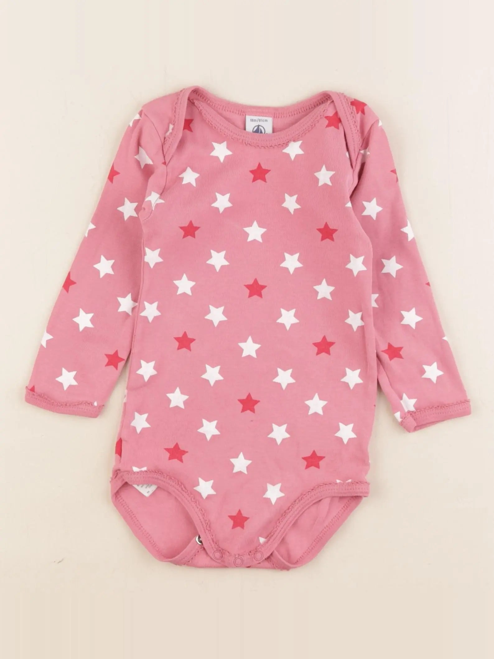 Petit Bateau - body rose - 18 mois