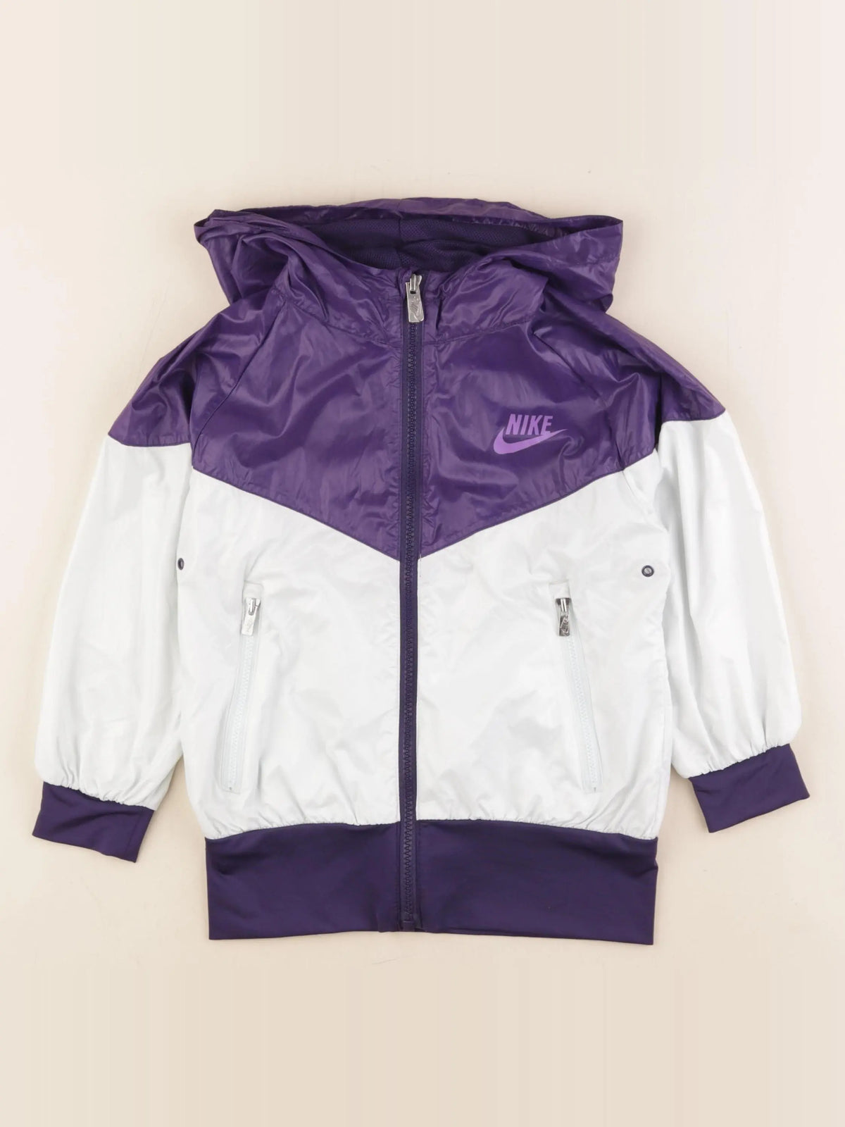 Nike - coupe-vent blanc, violet - 6/9 ans