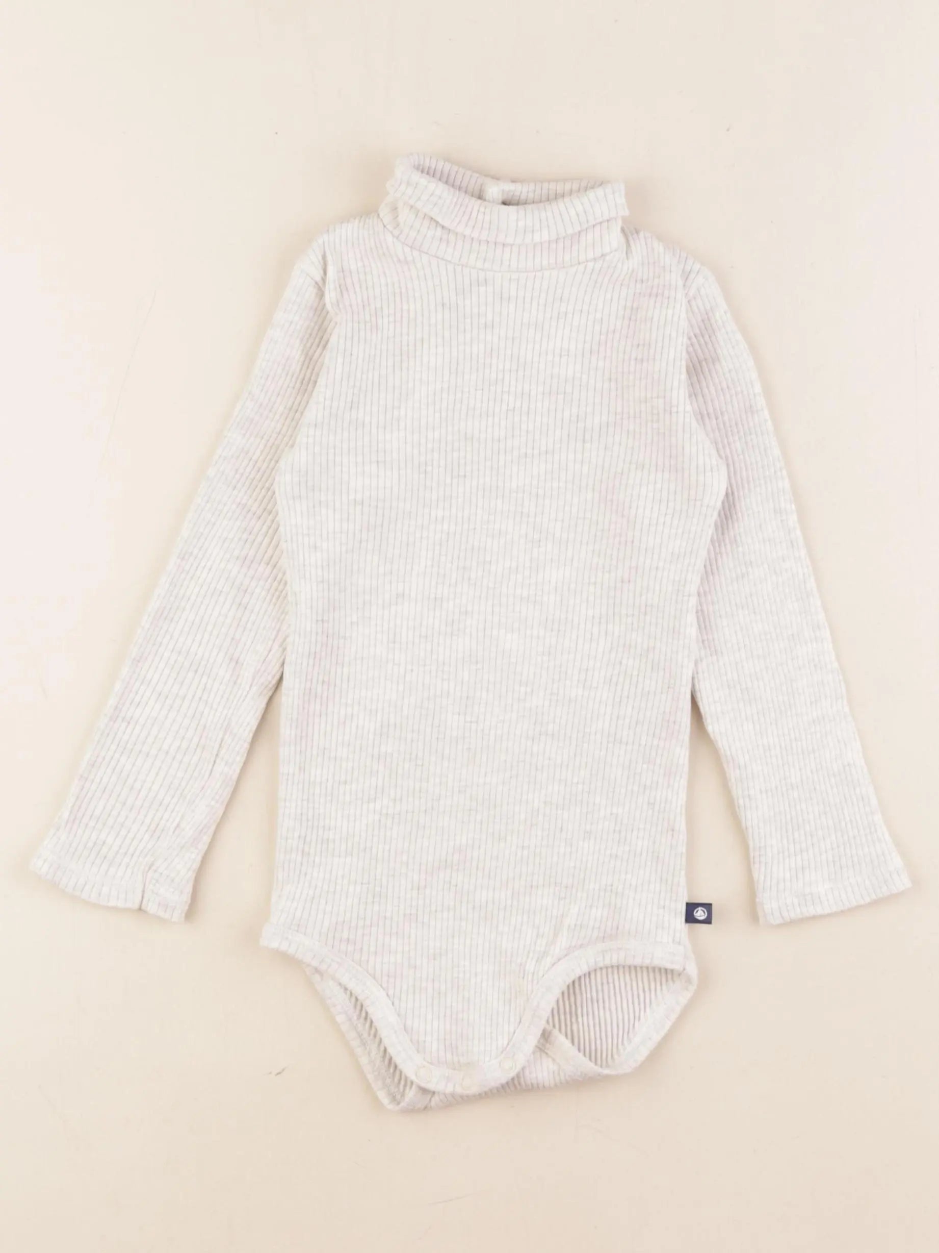 Petit Bateau - body à col beige - 36 mois