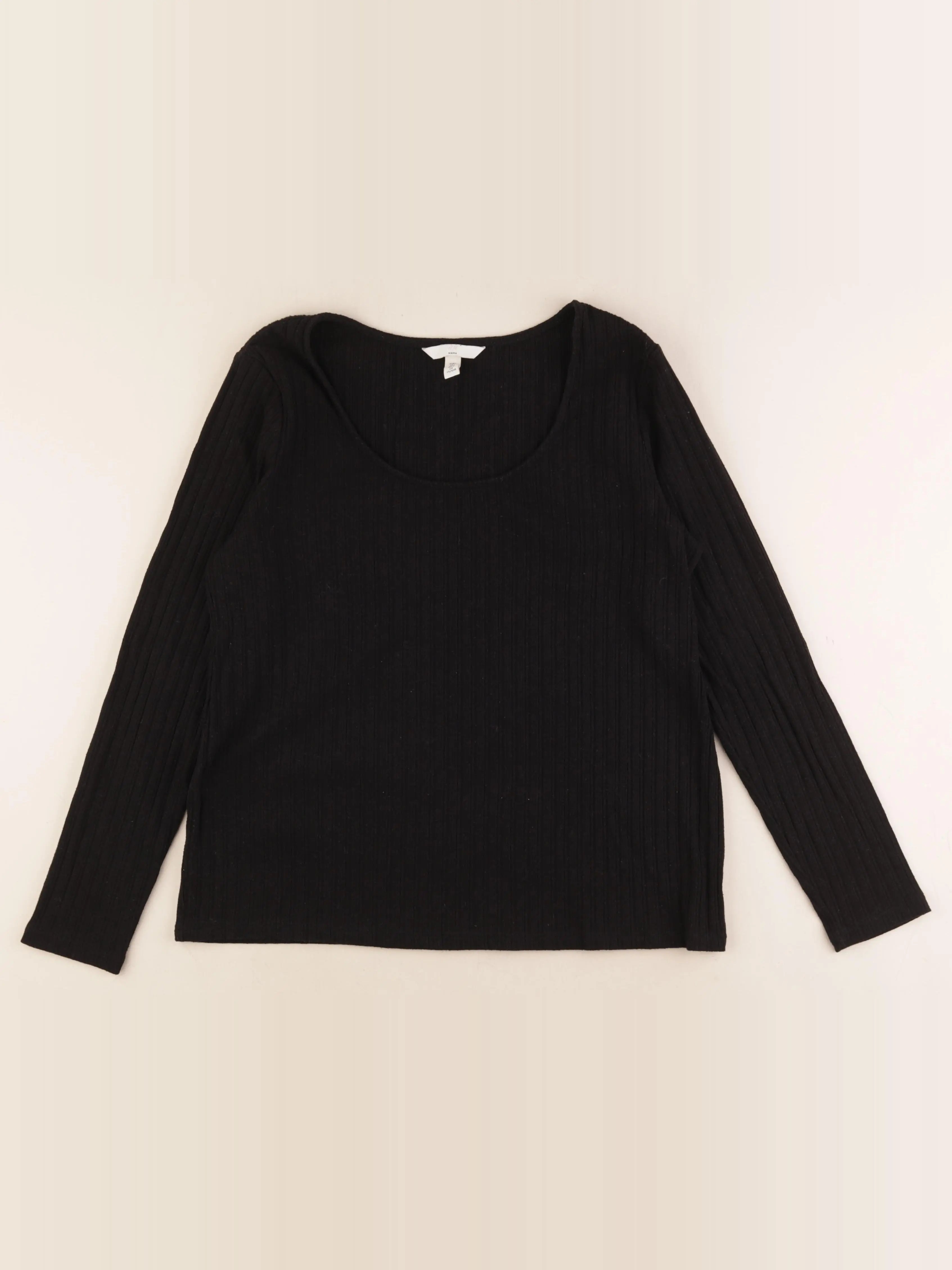 H&M - tee-shirt grossesse noir - l