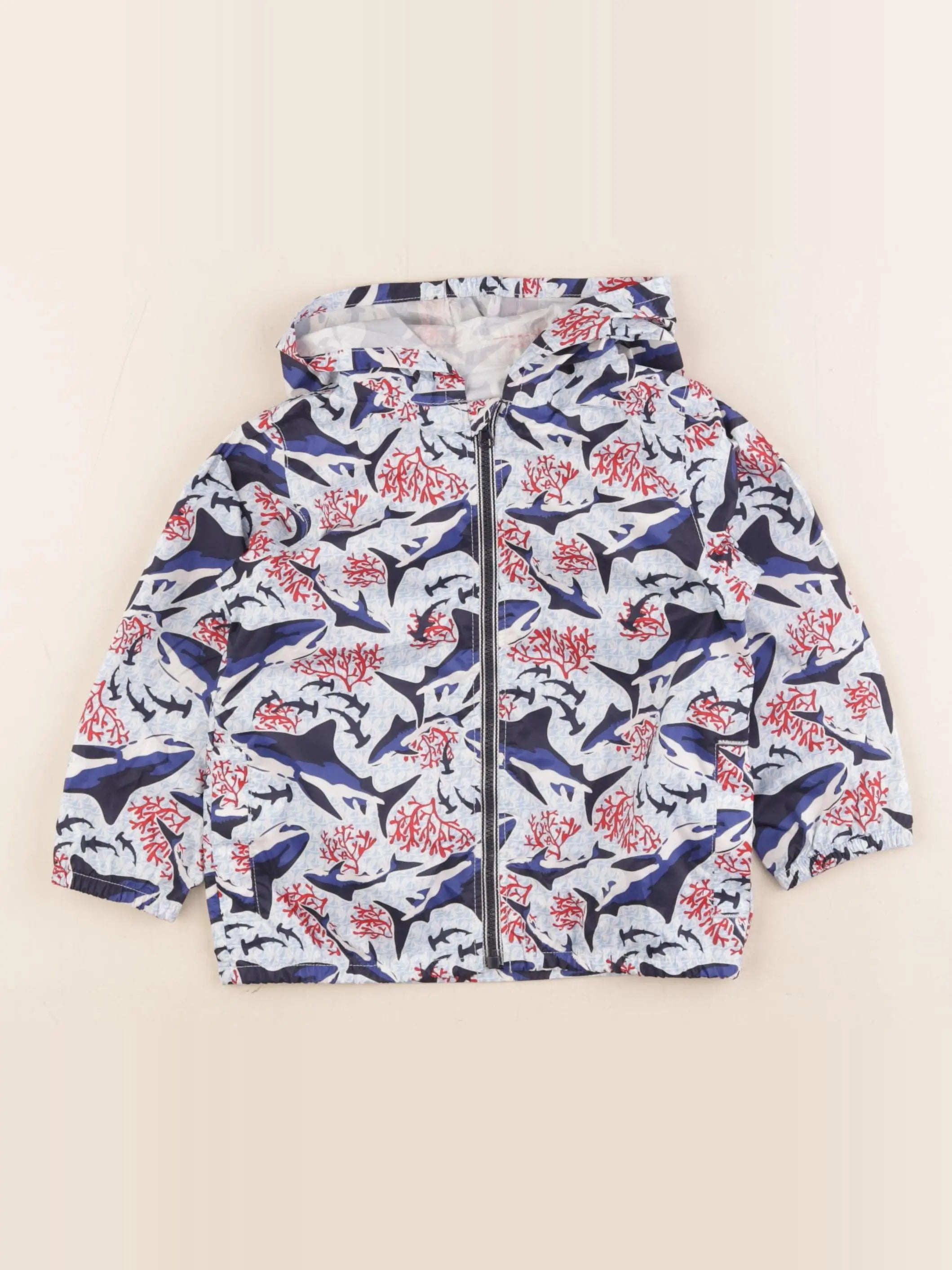 Petit Bateau - coupe-vent bleu - 24 mois