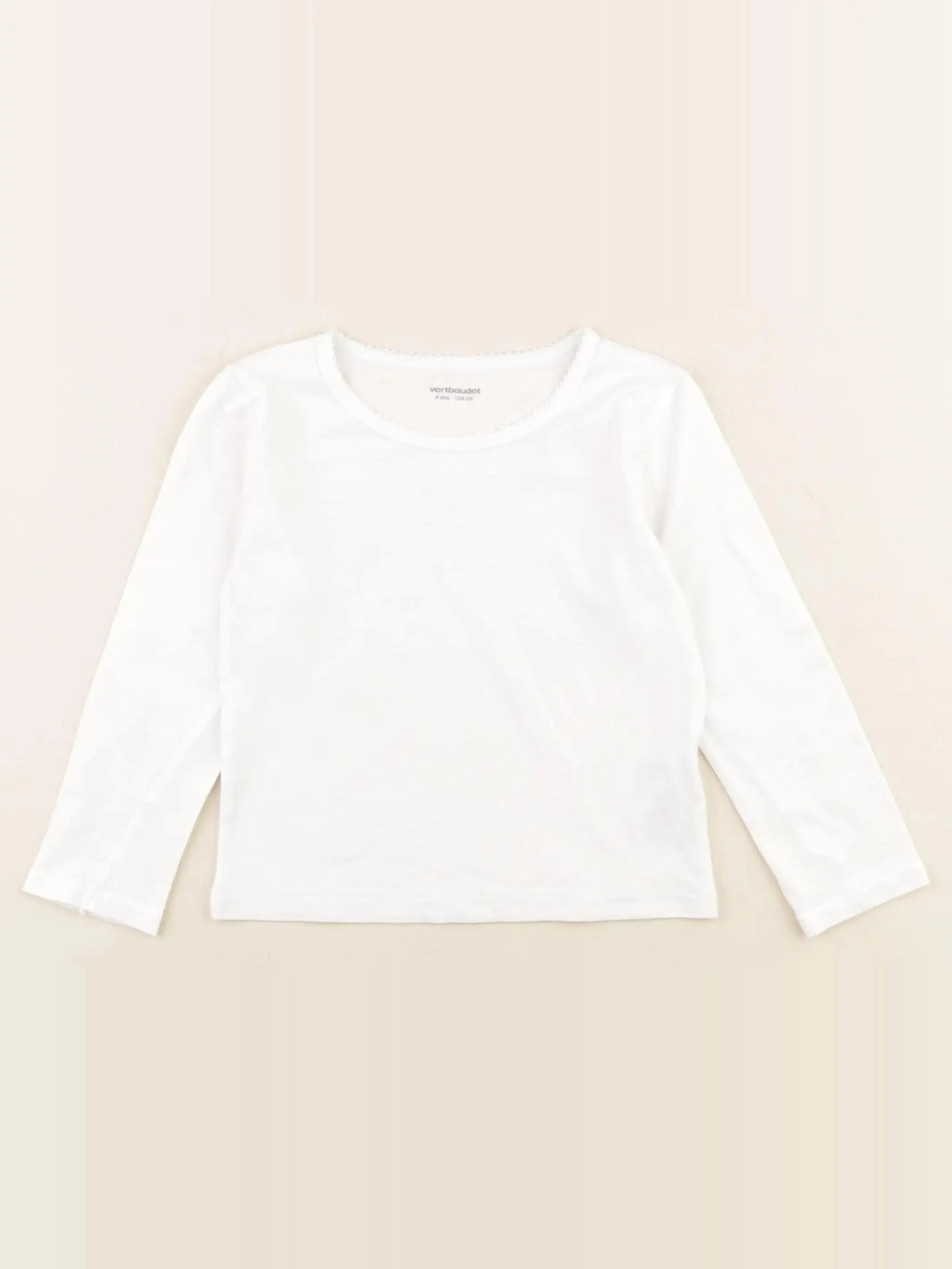Vertbaudet - maillot de corps blanc - 4 ans
