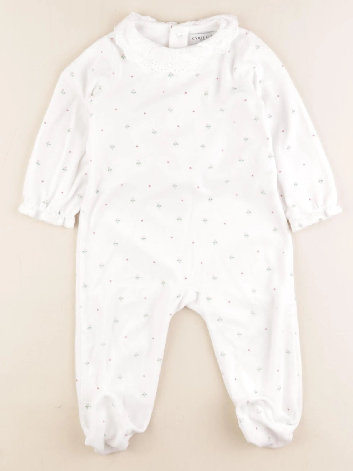 Cyrillus - pyjama velours blanc - 18 mois