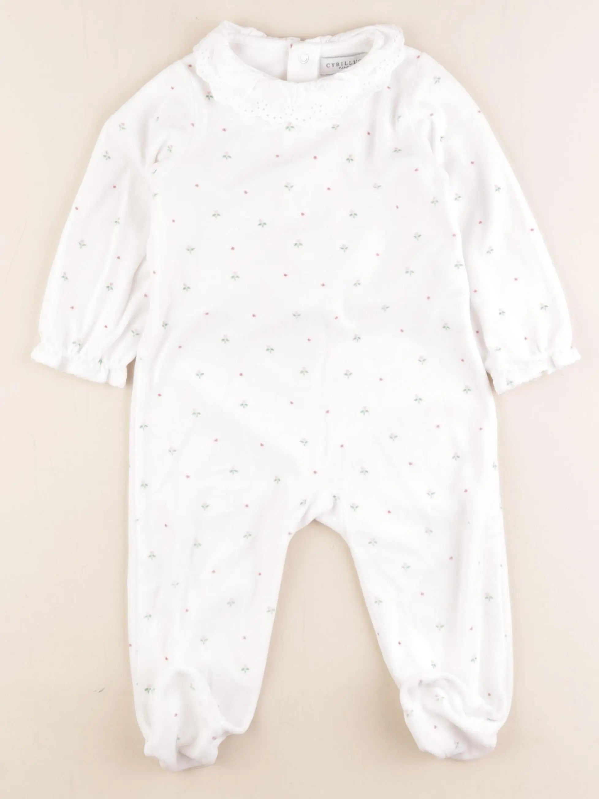 Cyrillus - pyjama velours blanc - 18 mois