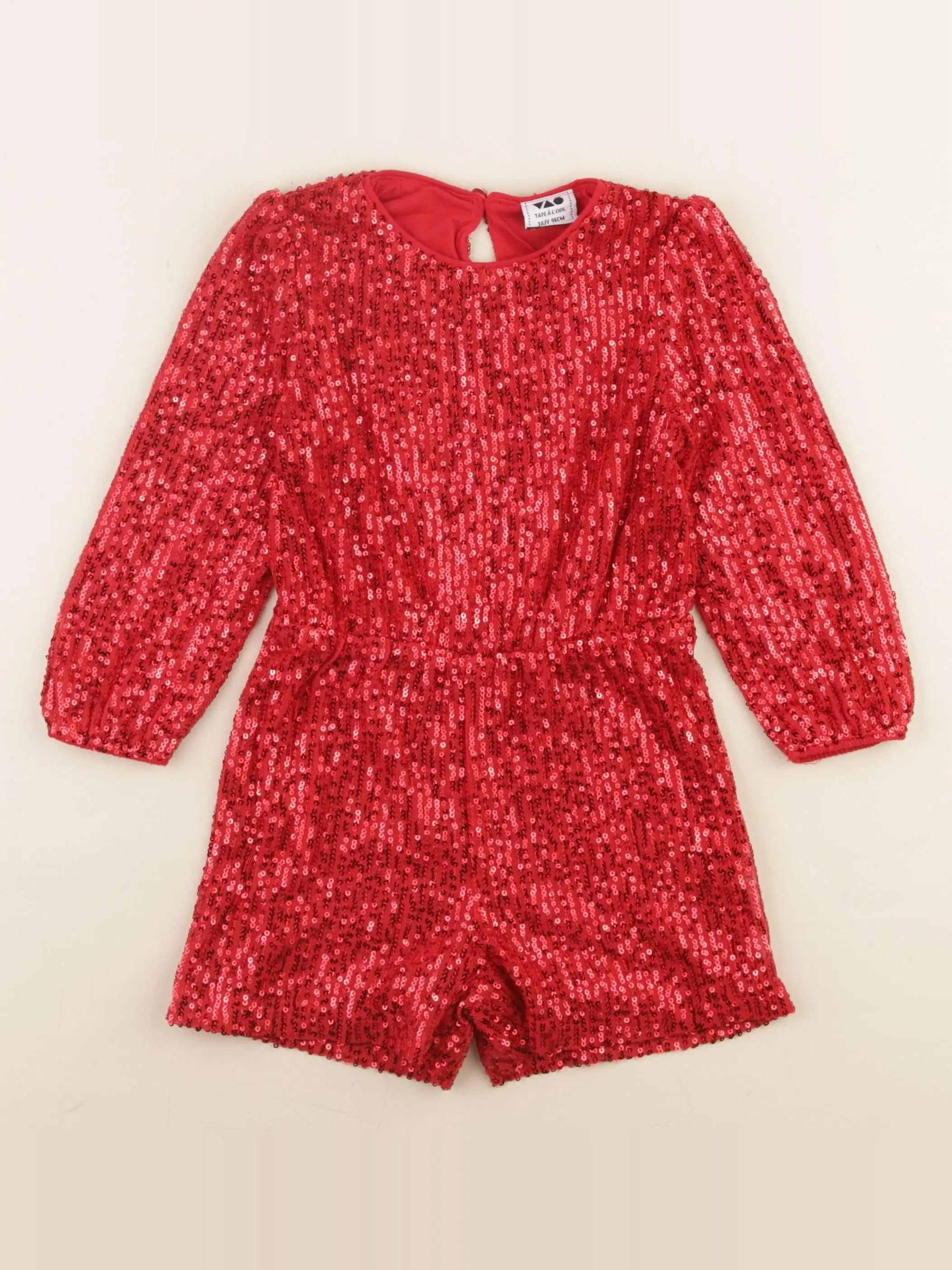 Tape à l'oeil - combinaison doublé rouge - 3 ans