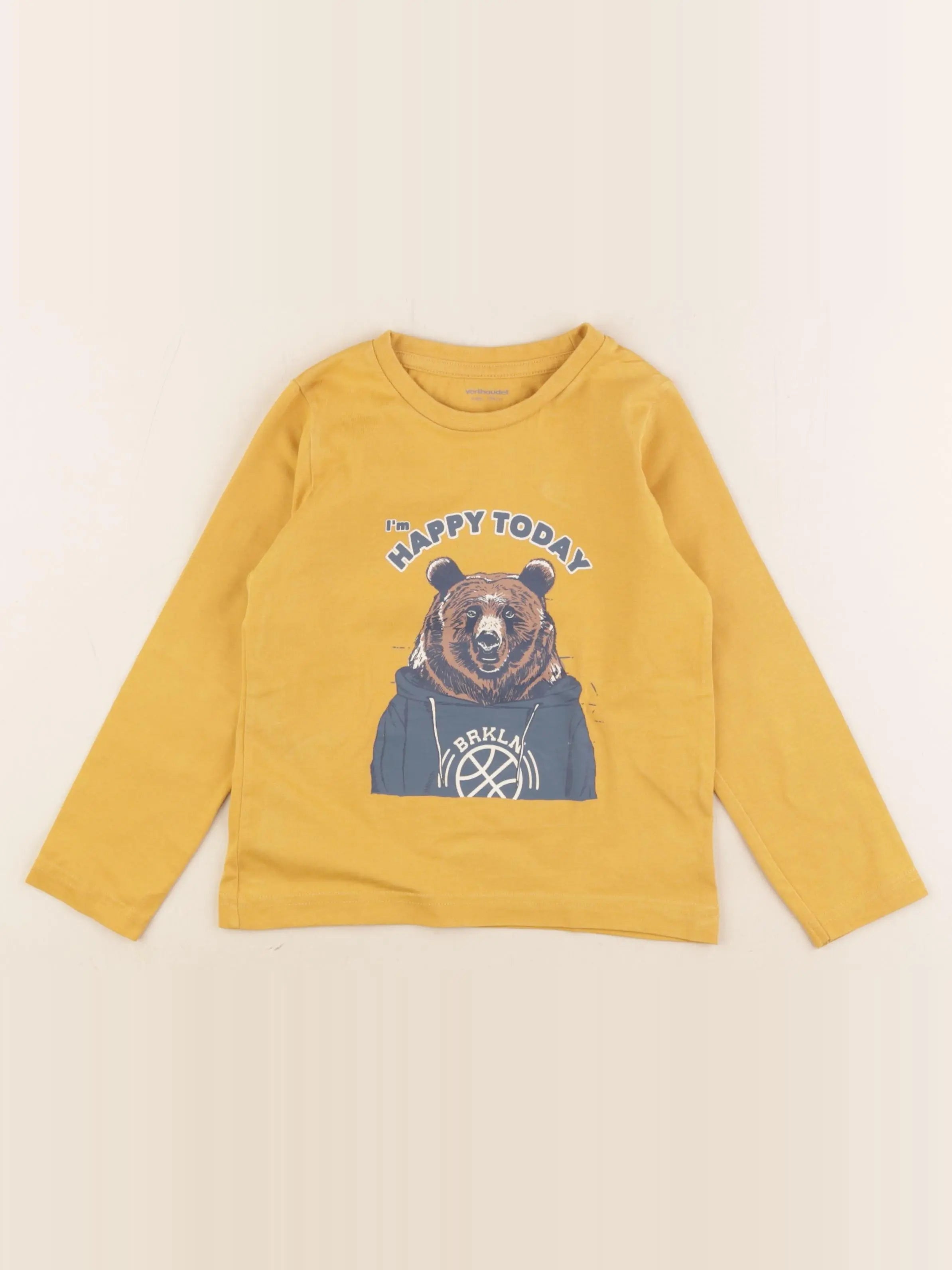 Vertbaudet - tee-shirt jaune - 4 ans