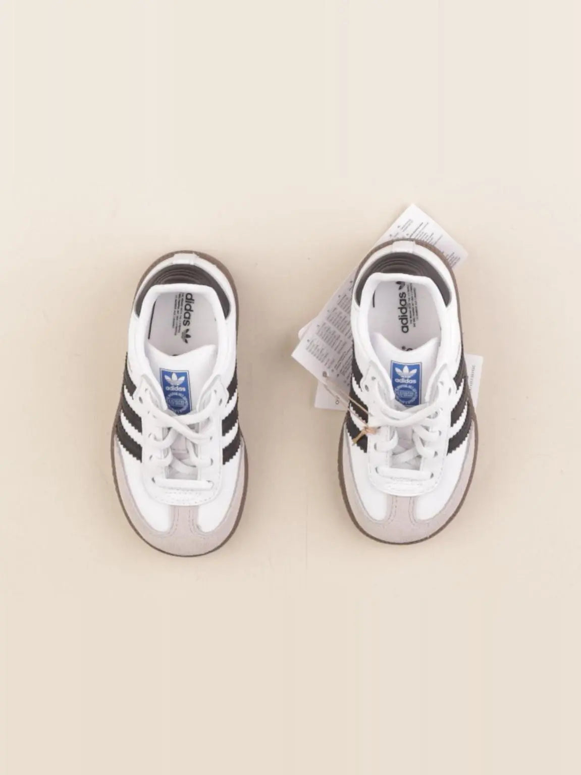 Adidas - tennis à scratch/ lacets blanc - pointure 22