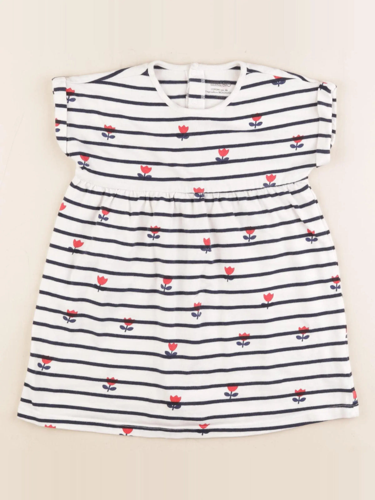 Petit Bateau - robe bleu - 36 mois