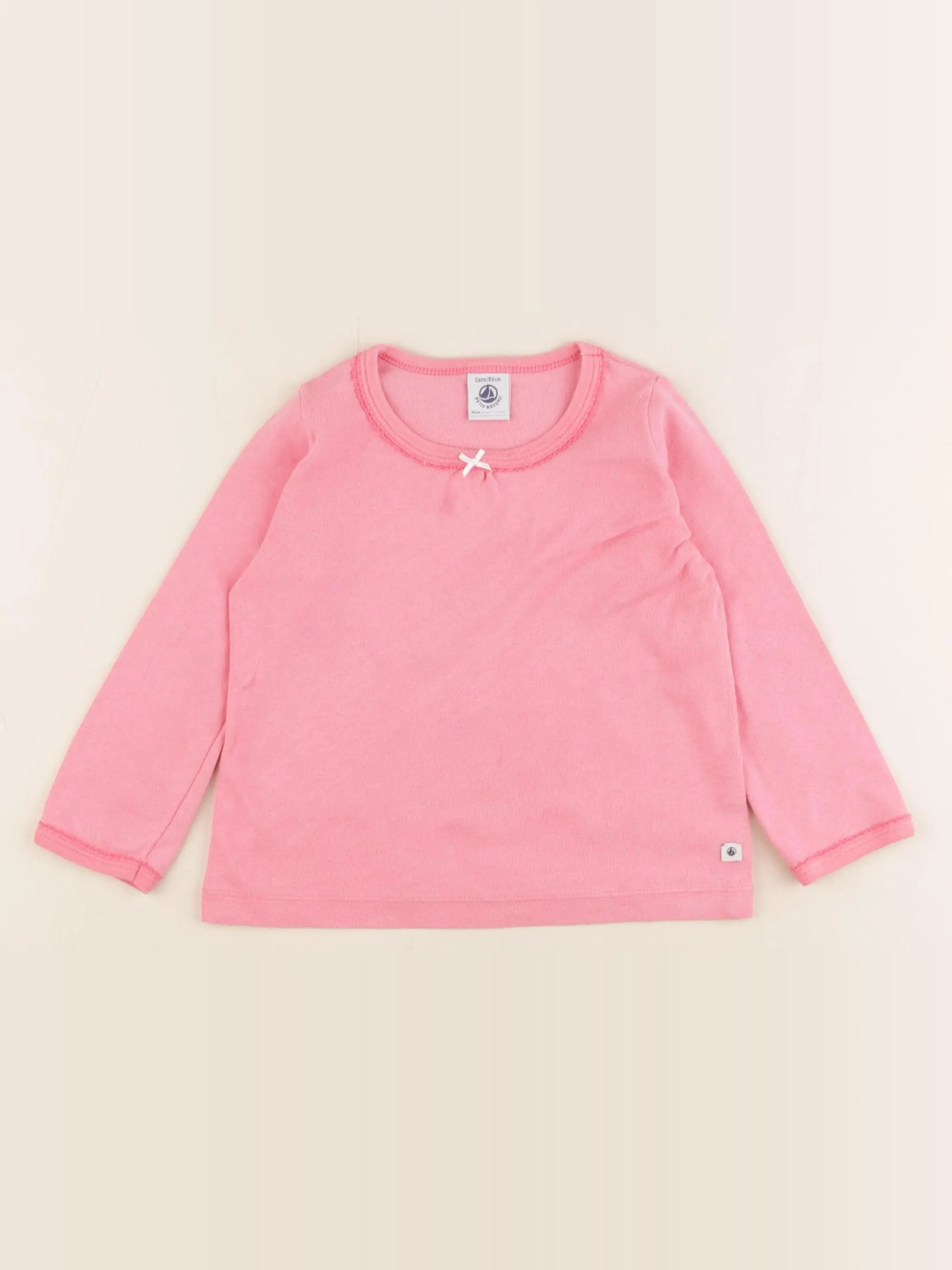 Petit Bateau - maillot de corps rose - 2 ans