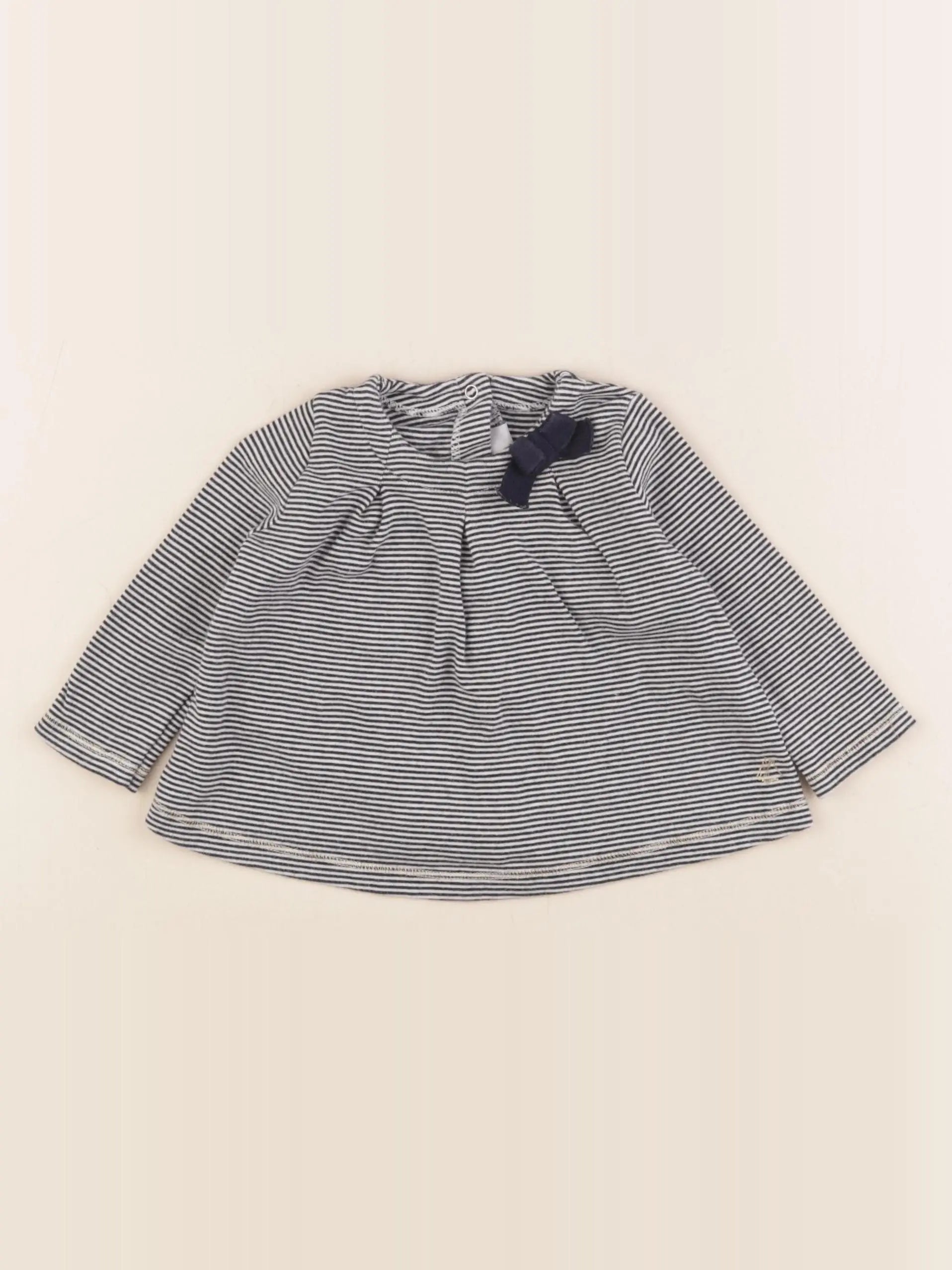 Petit Bateau - tee-shirt bleu - 6 mois