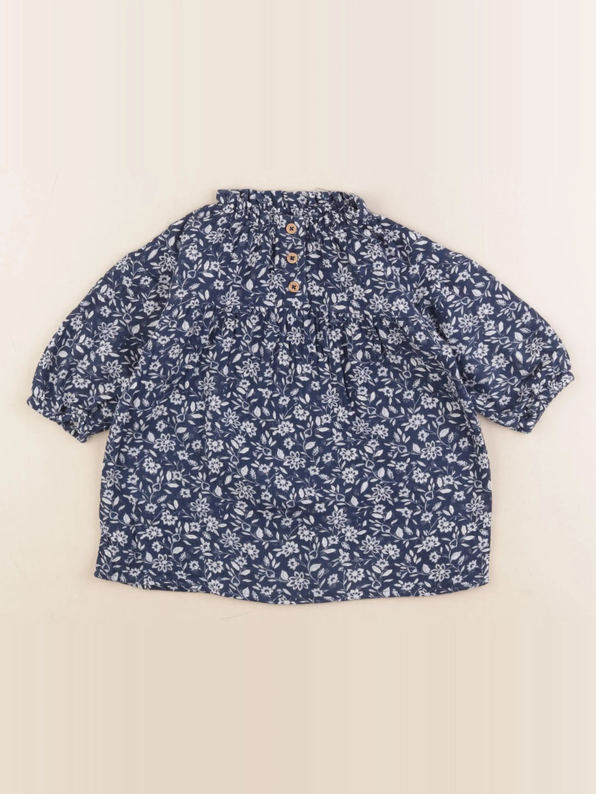 Vertbaudet - robe bleu - 9 mois