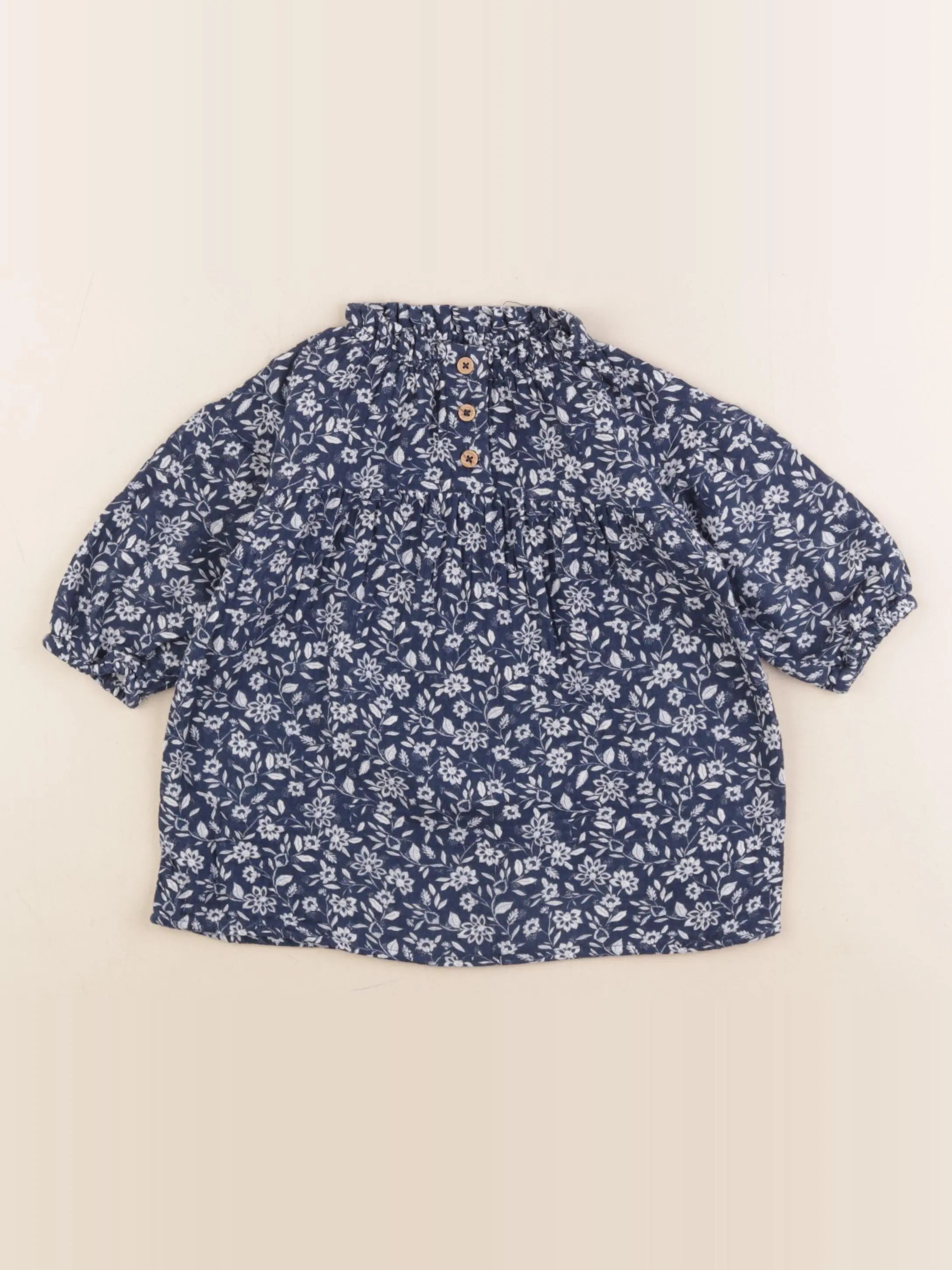 Vertbaudet - robe bleu - 9 mois