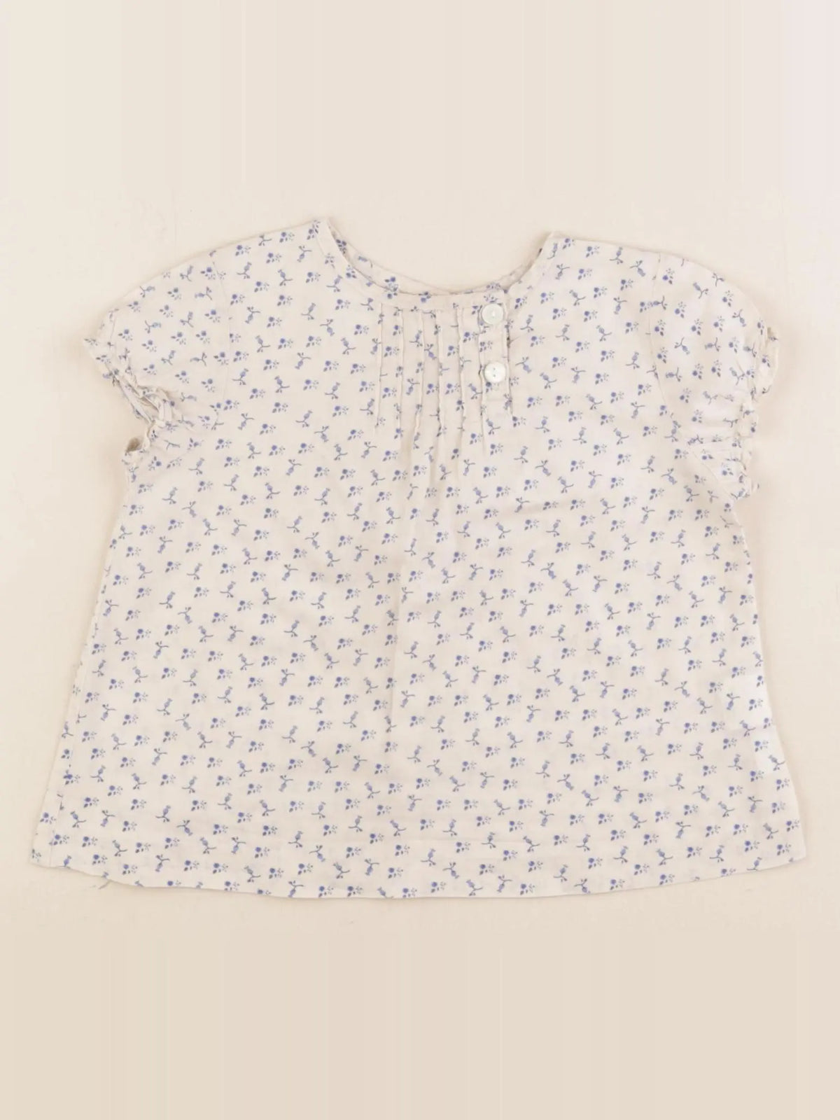 Gocco - blouse blanc, bleu - 12/18 mois