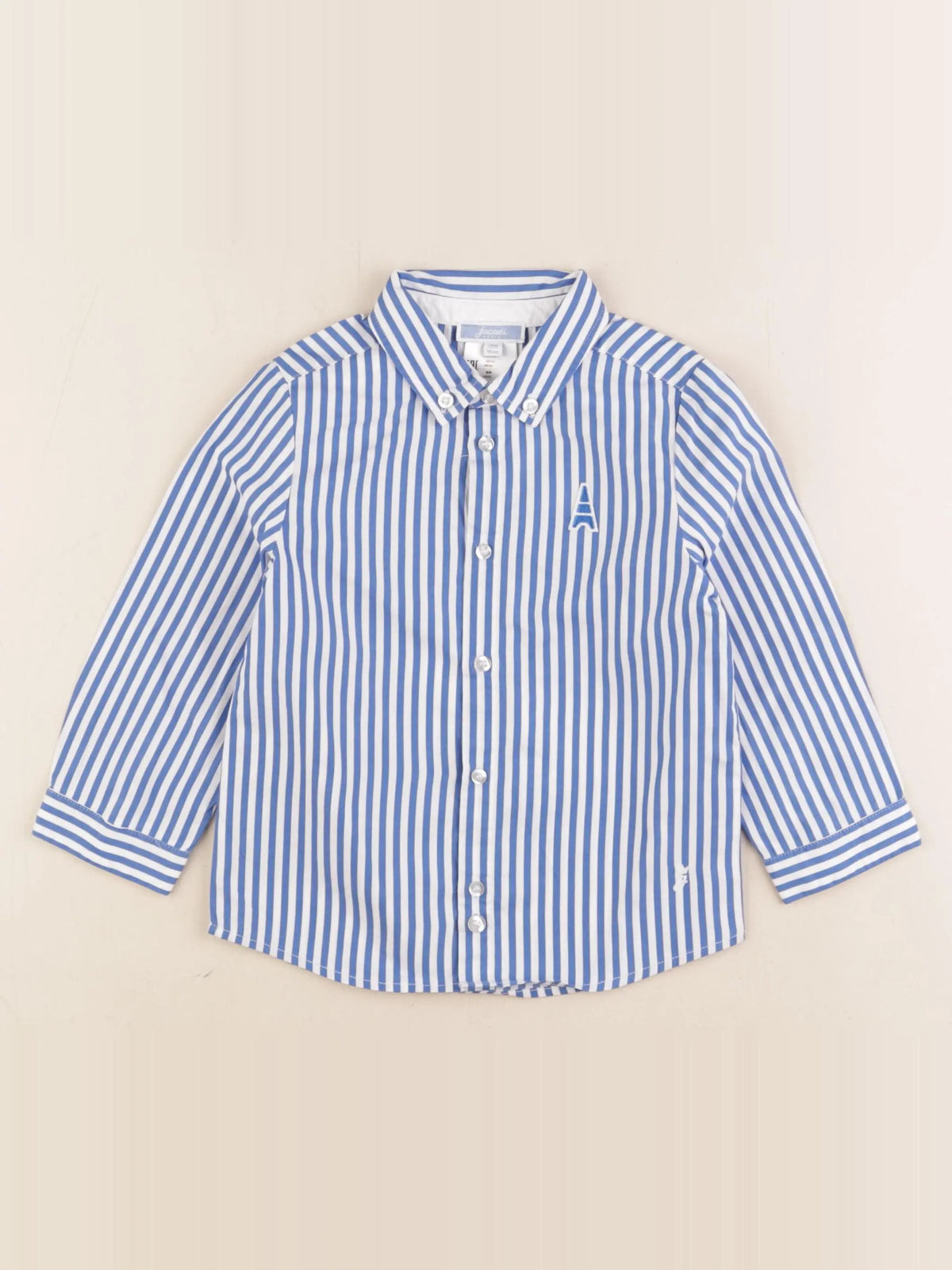 Jacadi - chemise blanc, bleu - 36 mois