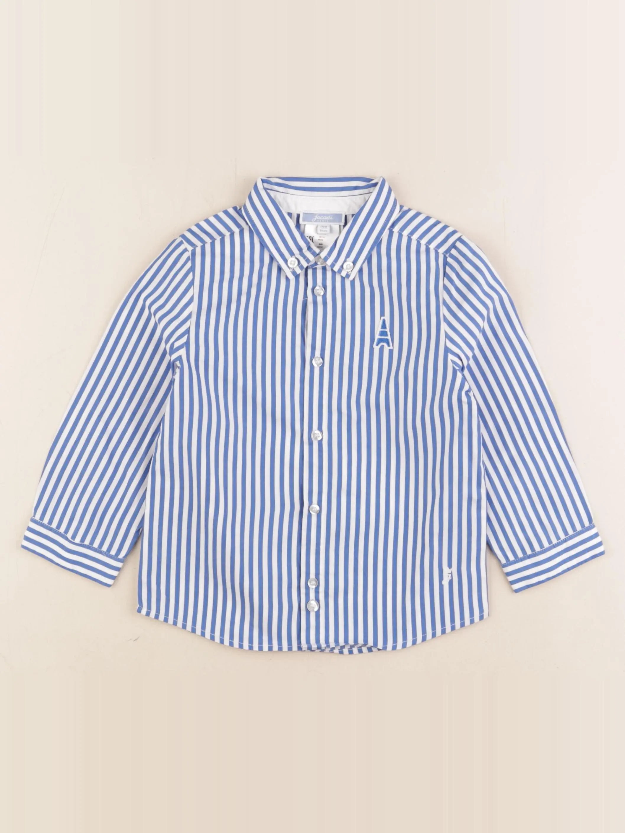 Jacadi - chemise blanc, bleu - 36 mois