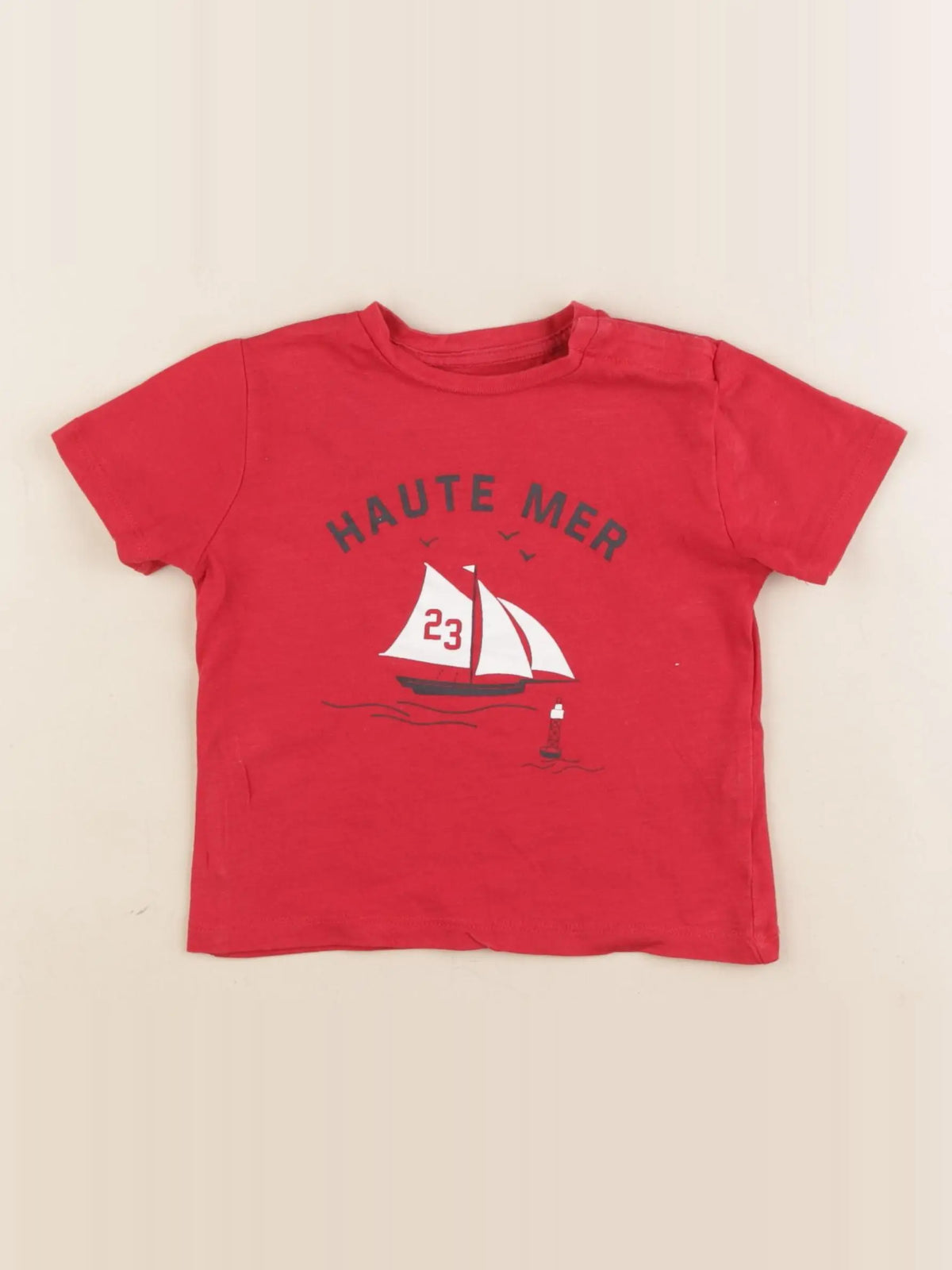 Boutchou - tee-shirt rouge - 12 mois
