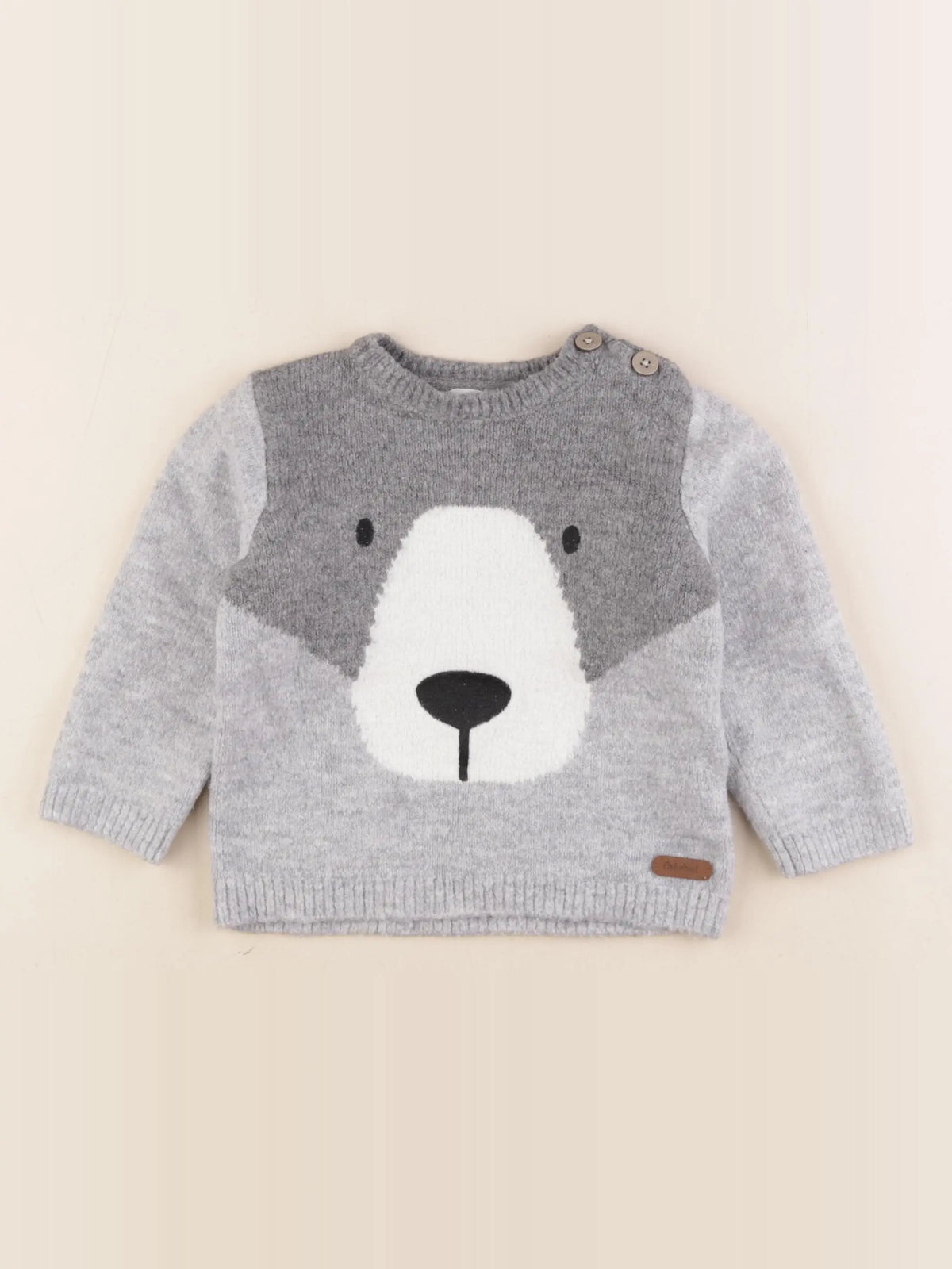 La Redoute - pull gris - 2 ans