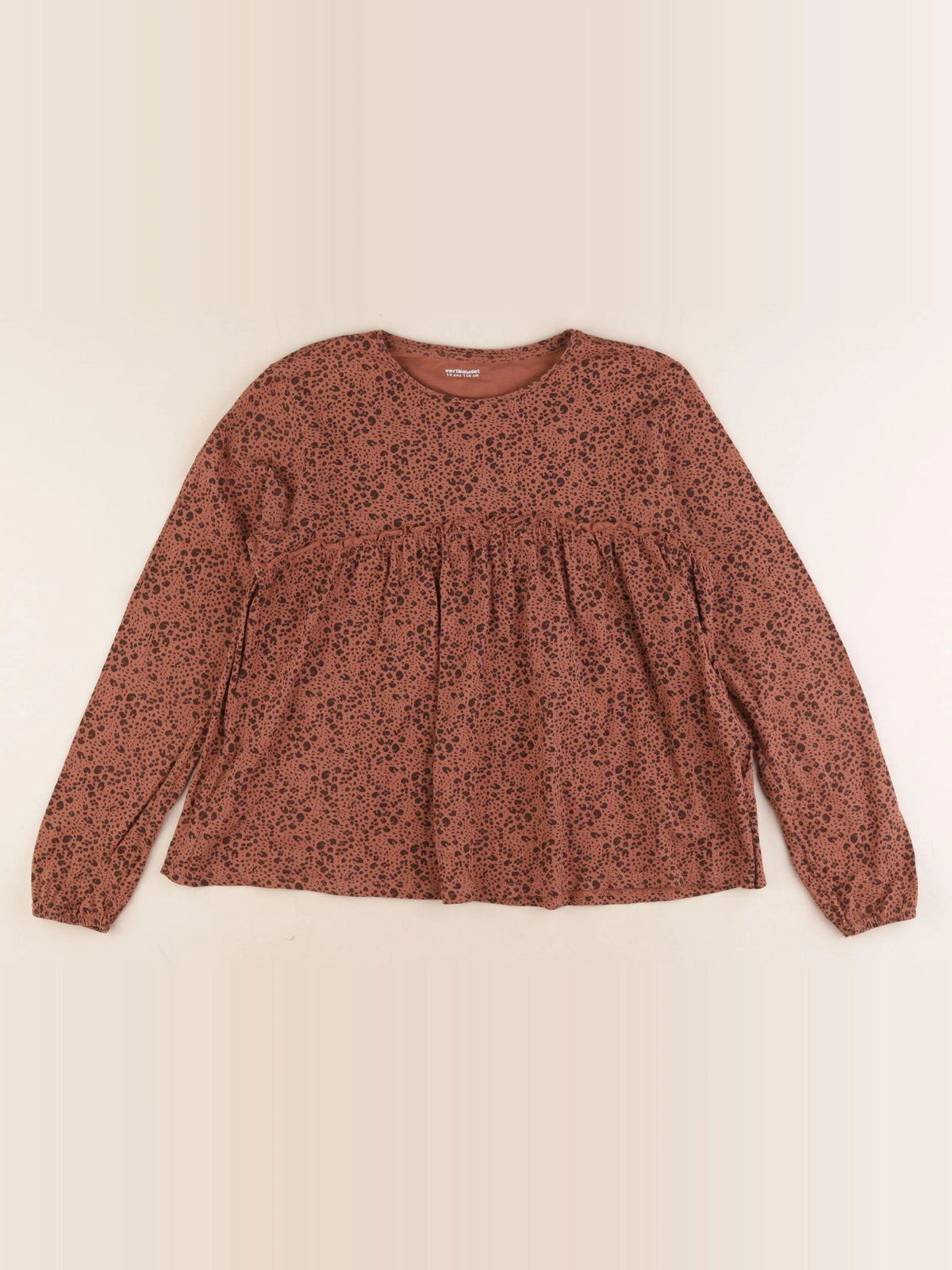 Vertbaudet - tee-shirt marron - 14 ans