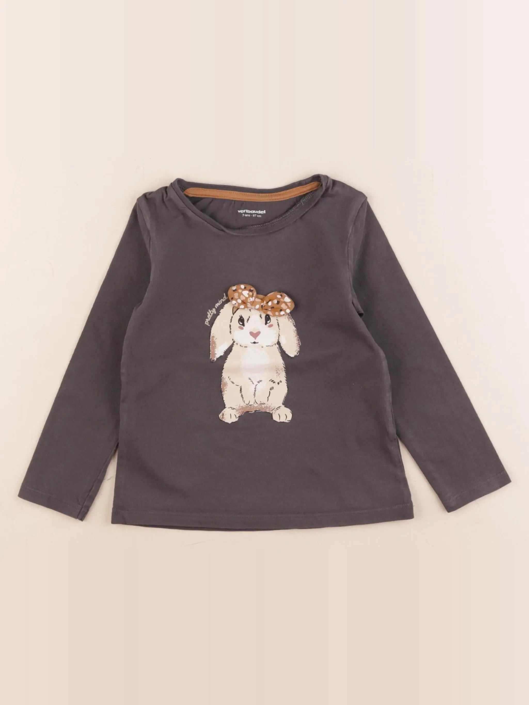 Vertbaudet - tee-shirt gris - 3 ans
