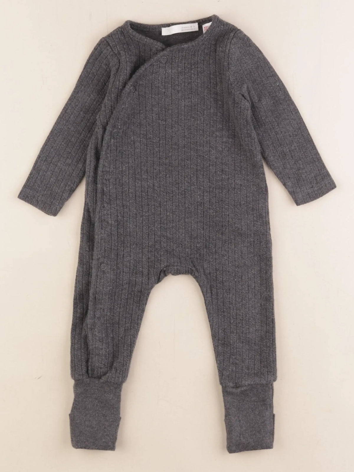 Zara - combinaison gris - 3/6 mois