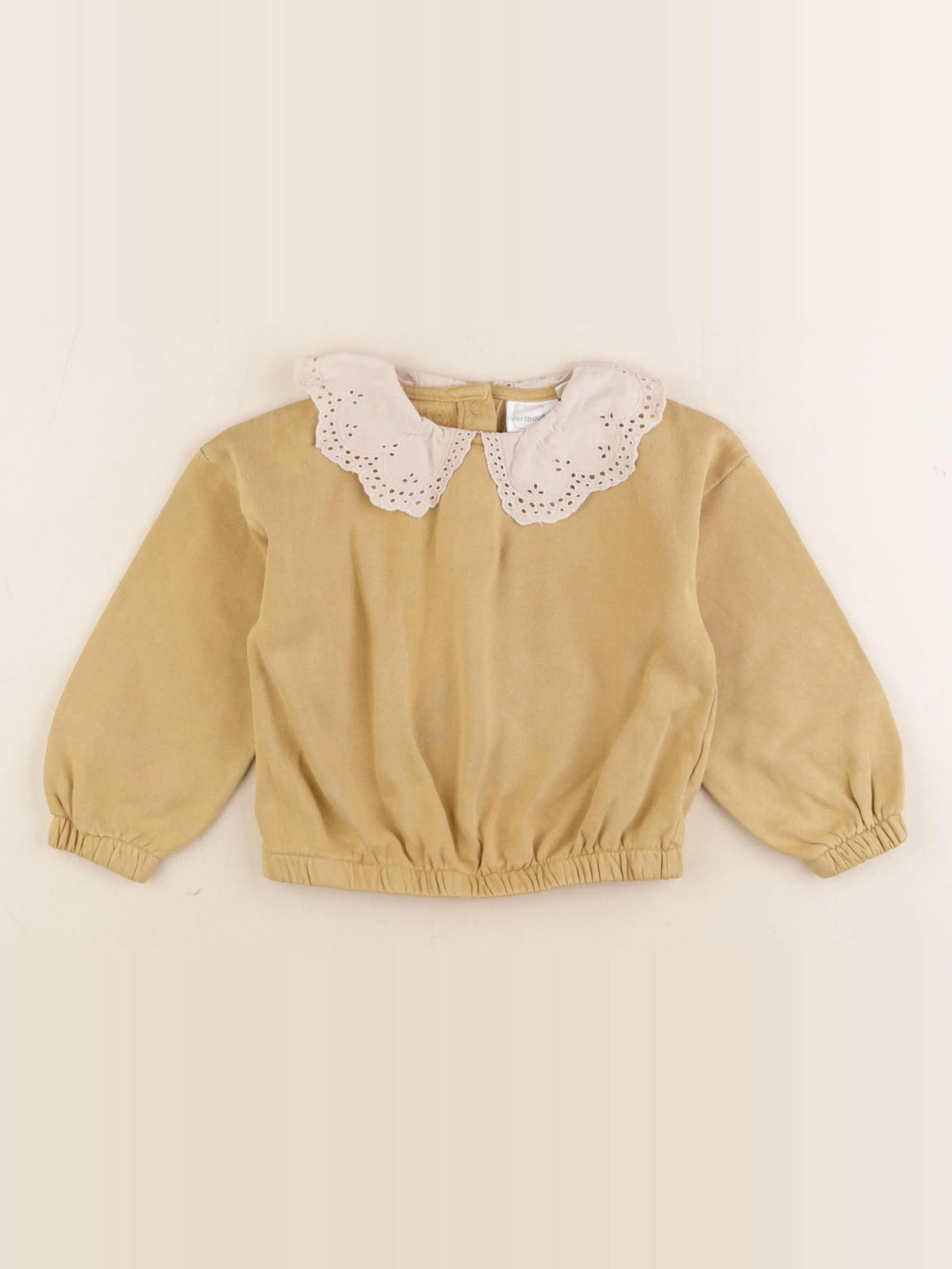 Vertbaudet - sweat jaune - 36 mois