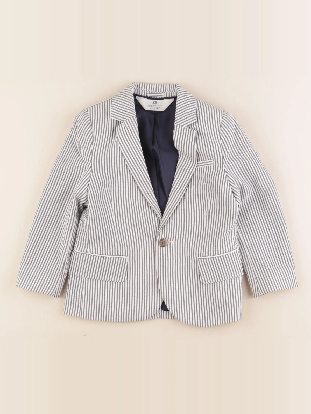 H&M - veste blanc, gris - 3/4 ans