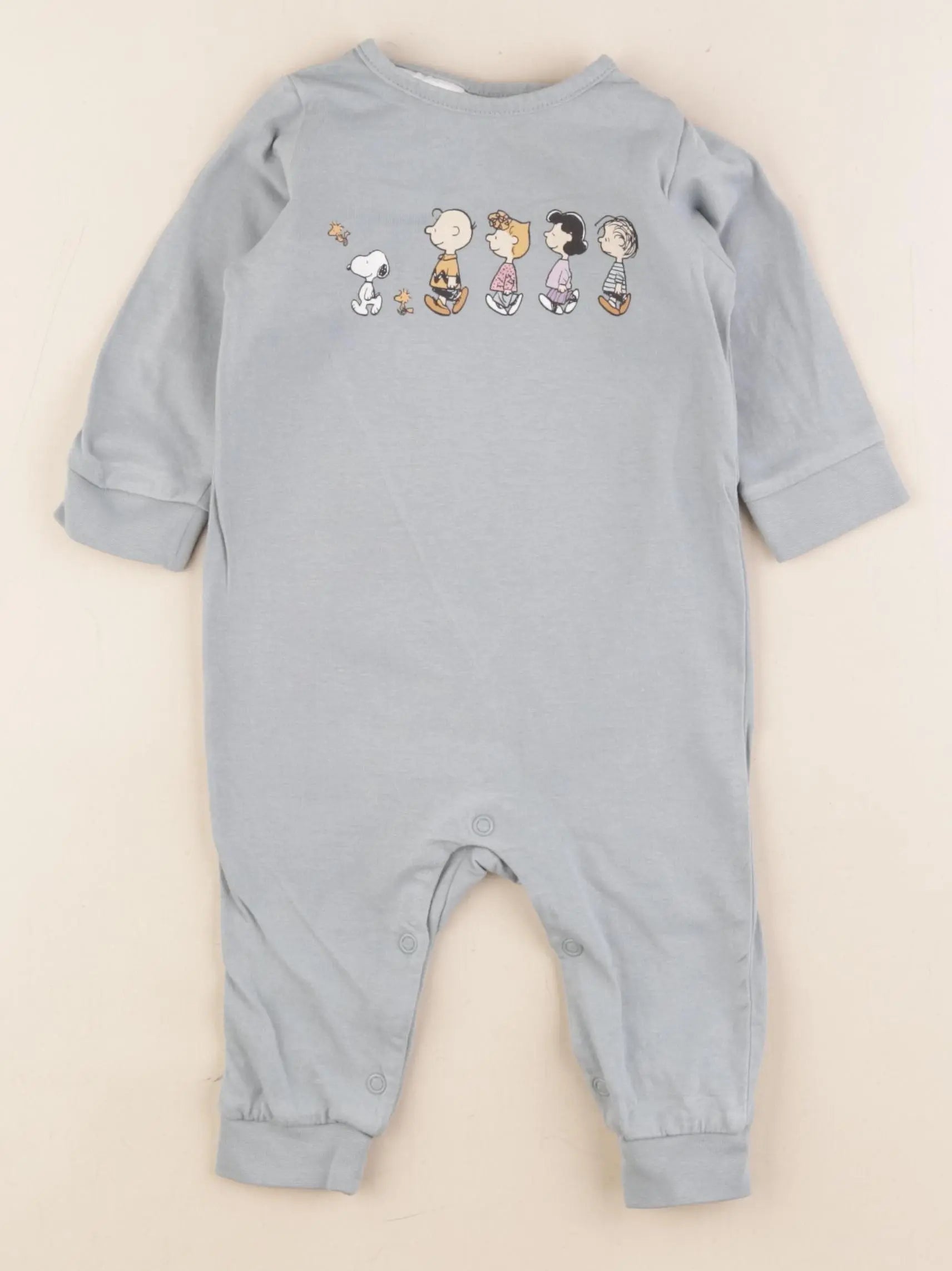H&M - pyjama coton bleu - 2/4 mois