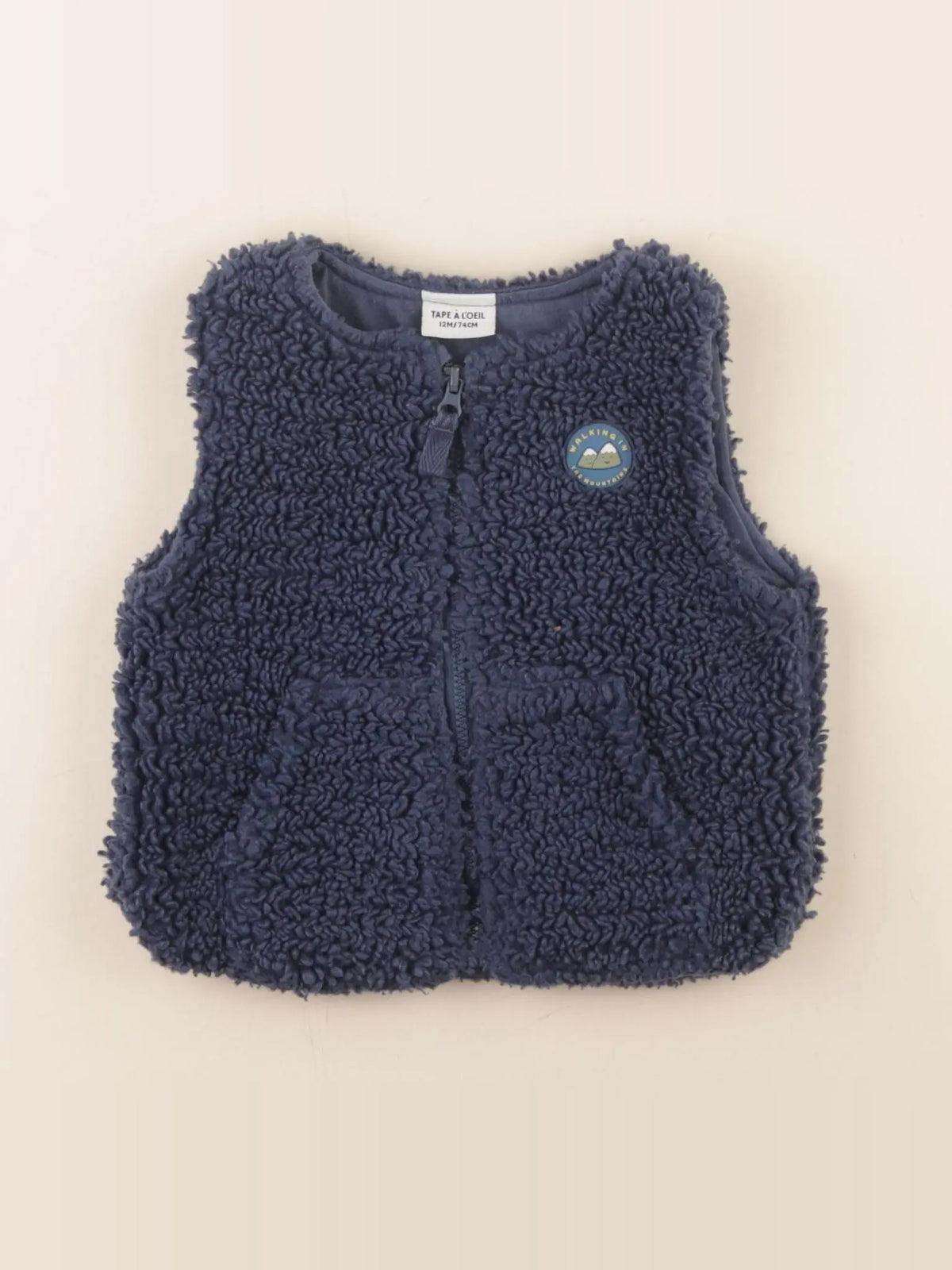 Tape à l'oeil - gilet bleu - 12 mois