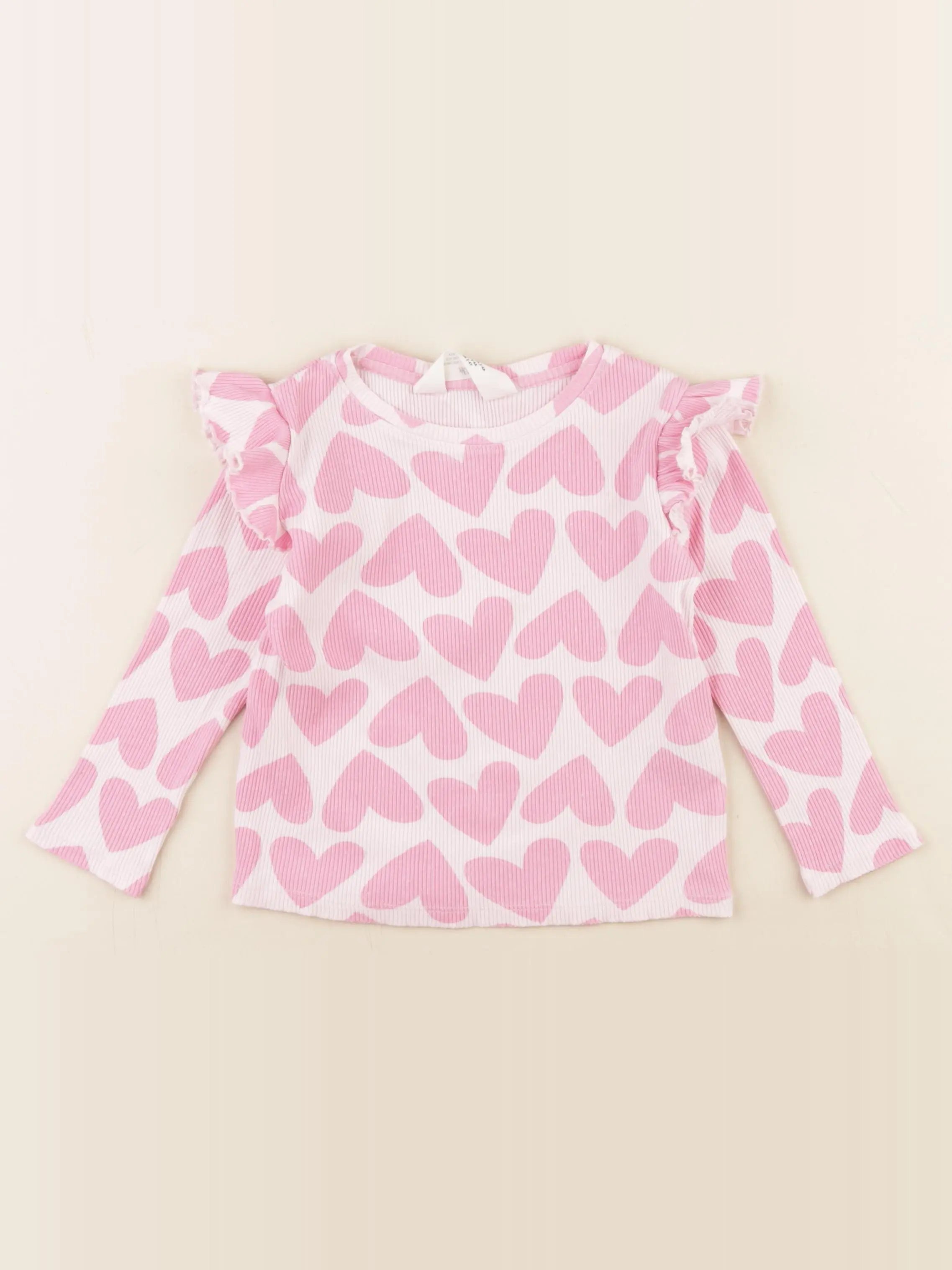 H&M - tee-shirt rose - 2/4 ans