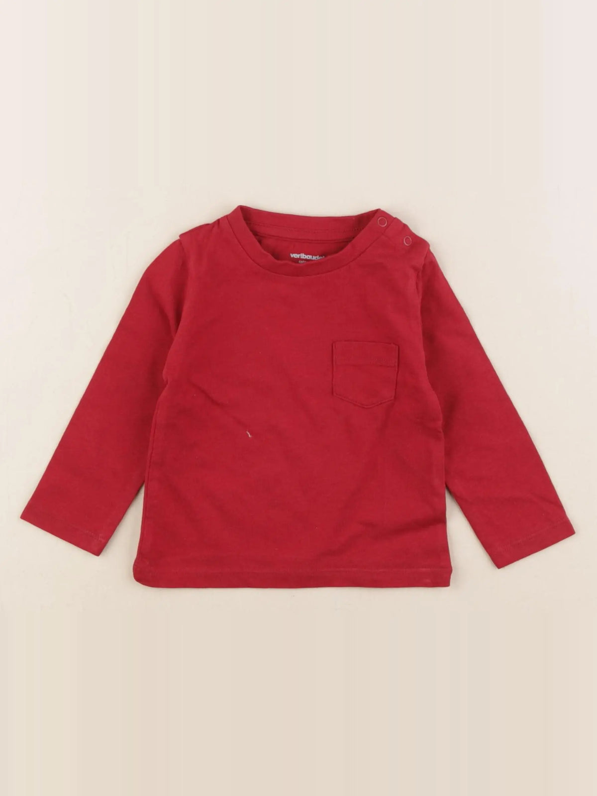 Vertbaudet - tee-shirt rouge - 9 mois