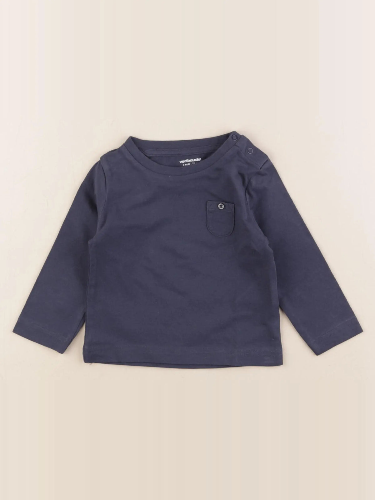 Vertbaudet - tee-shirt bleu - 9 mois