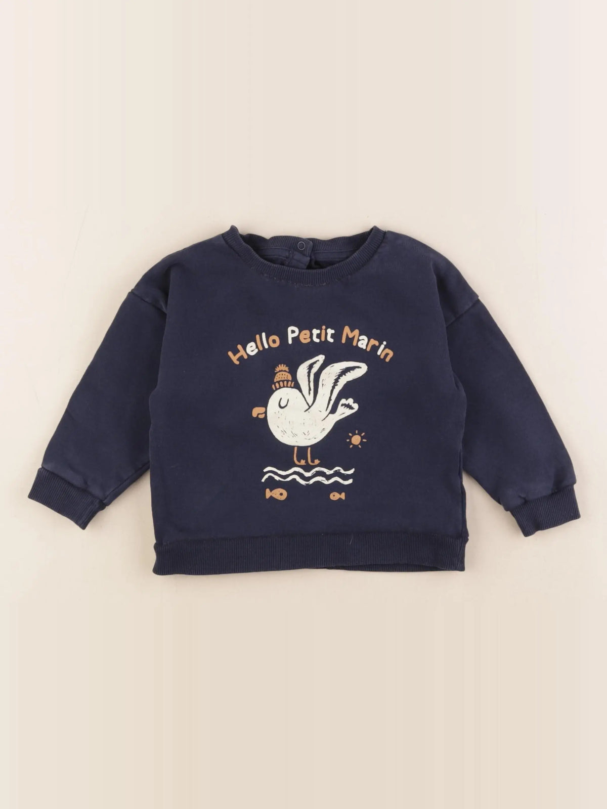 Vertbaudet - sweat bleu - 18 mois