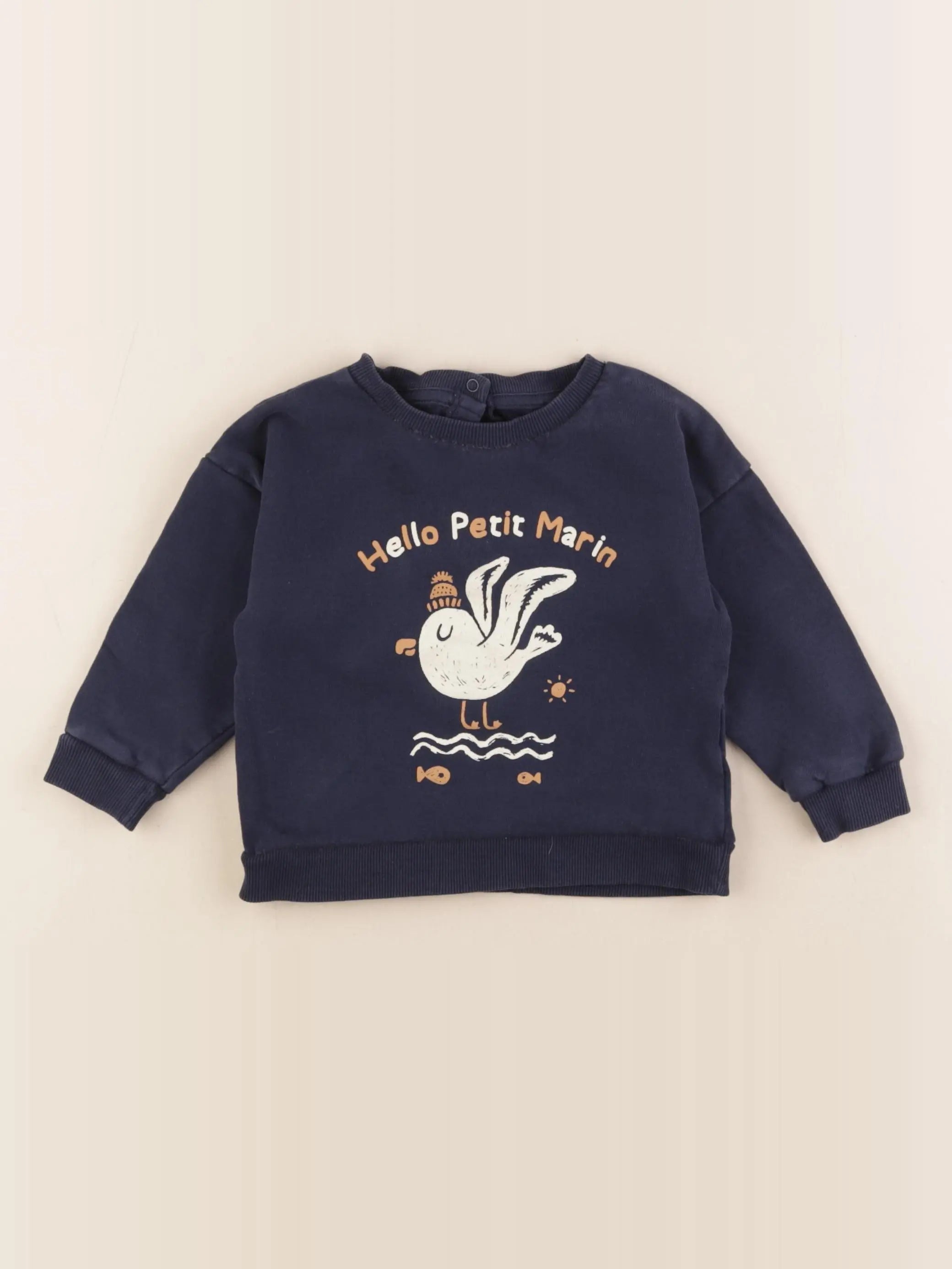 Vertbaudet - sweat bleu - 18 mois