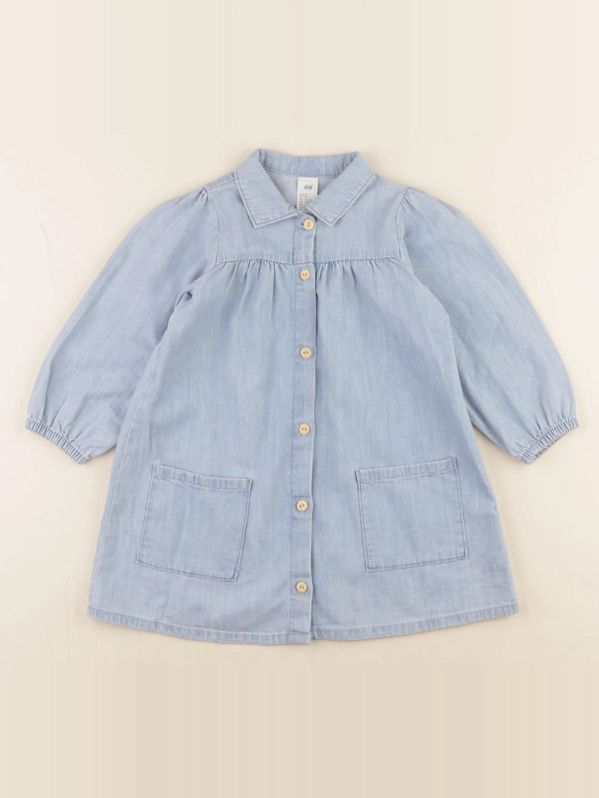 H&M - robe bleu - 18/24 mois