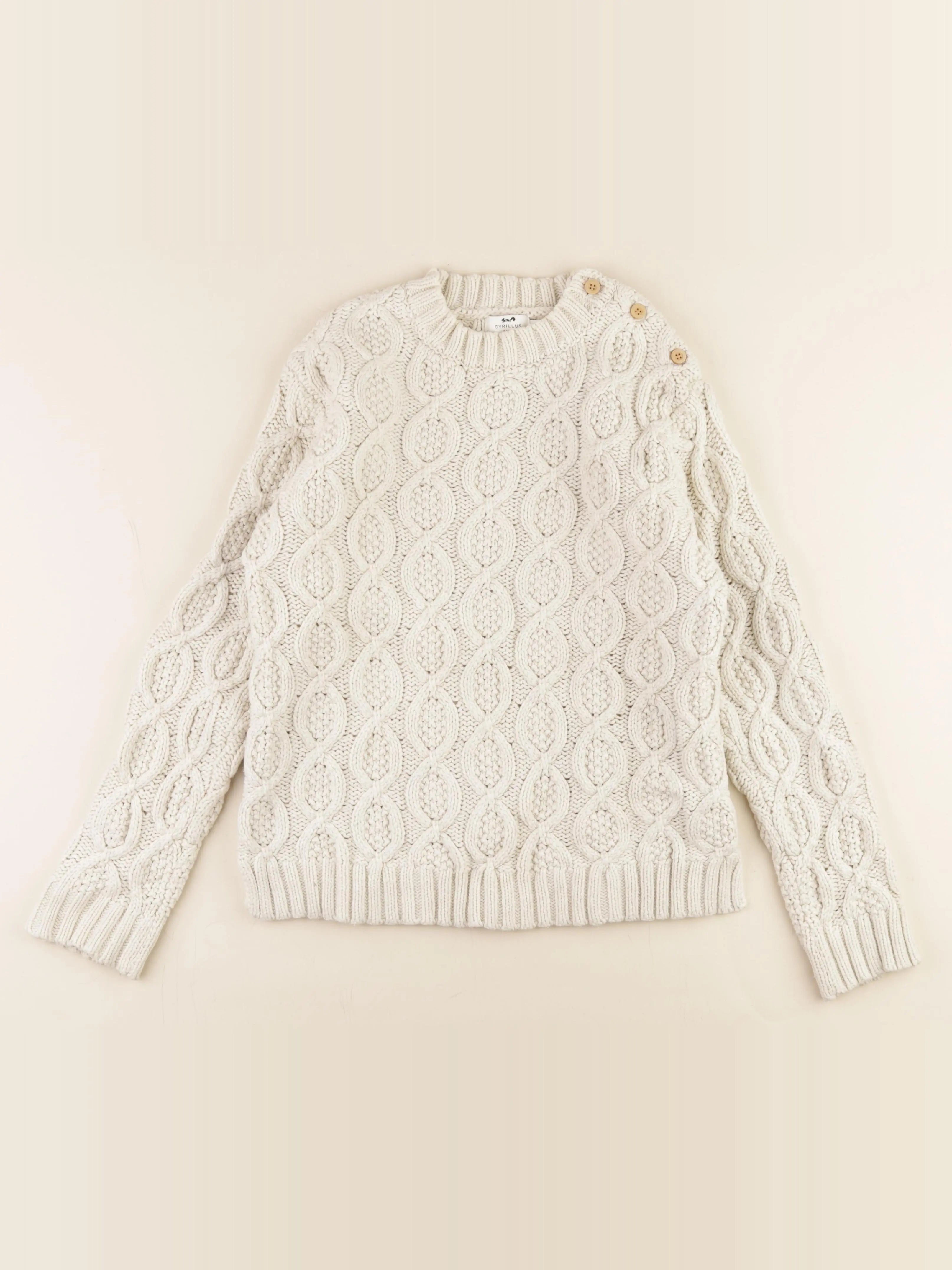 Cyrillus - pull beige - 12 ans