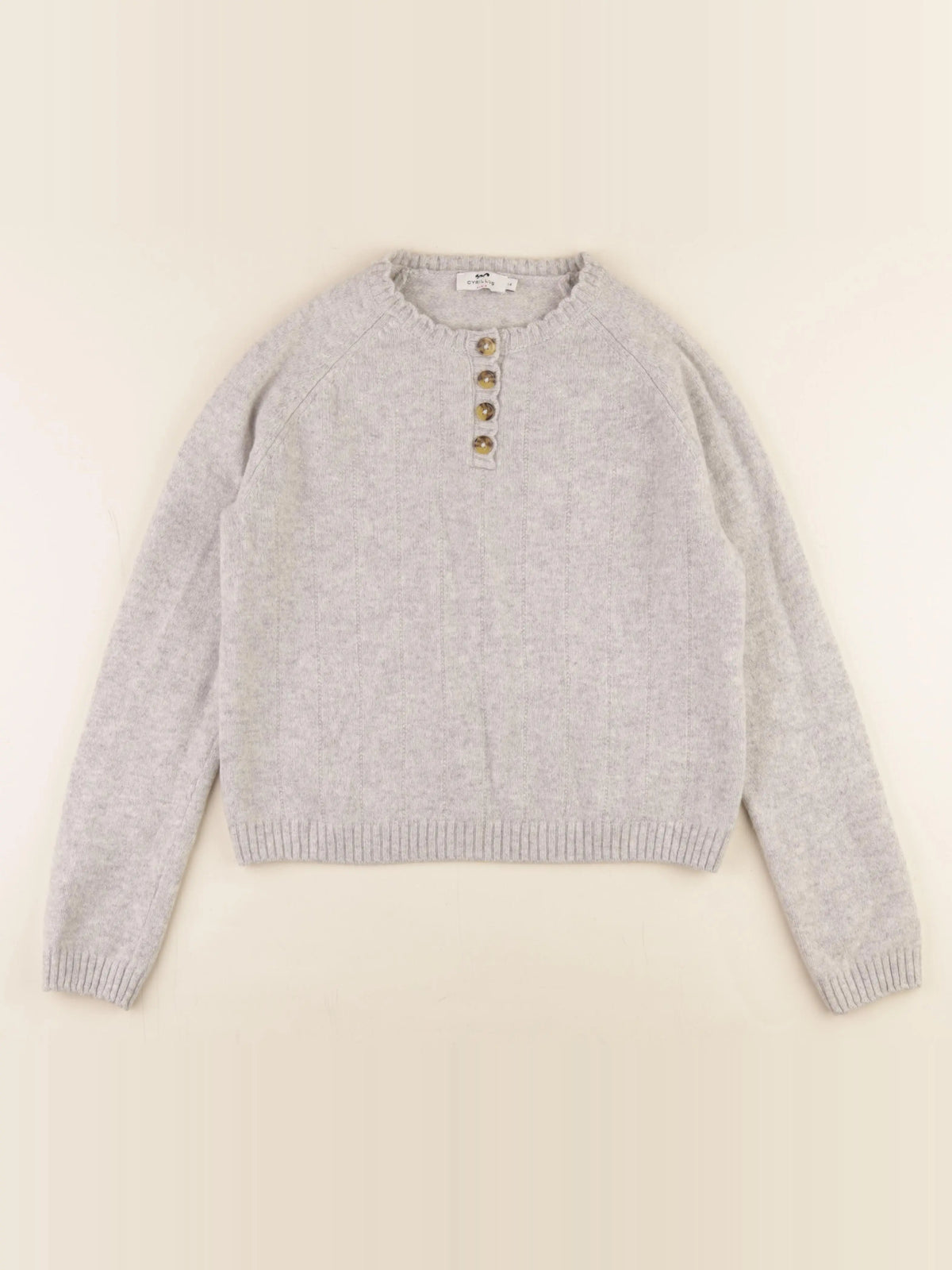 Cyrillus - pull gris - 14 ans