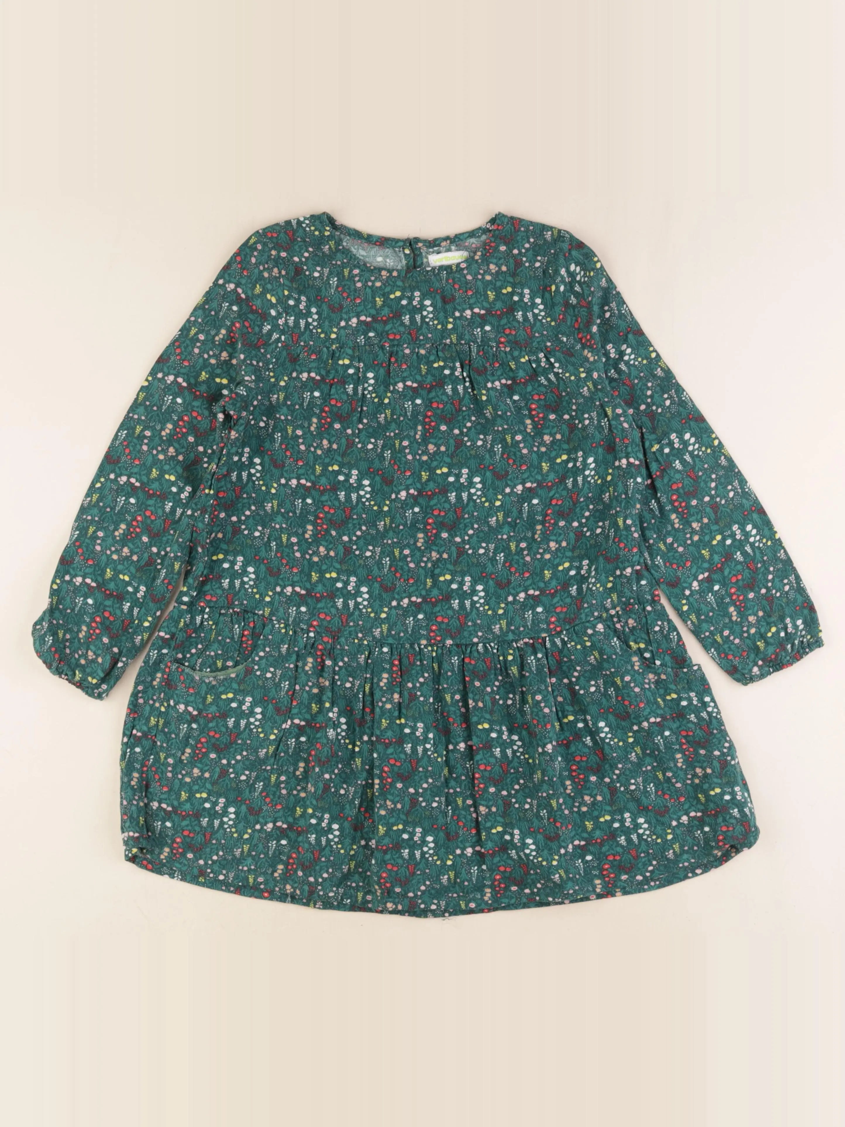 Vertbaudet - robe vert - 8 ans