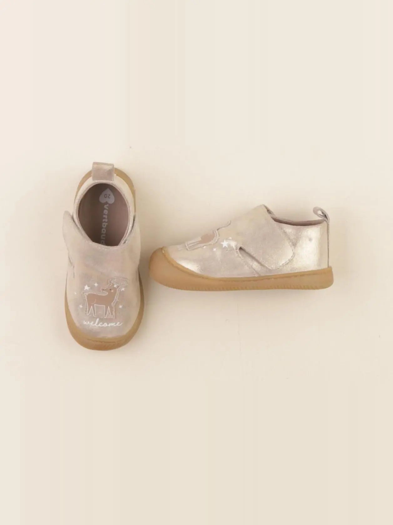 Vertbaudet - chaussons or - pointure 20