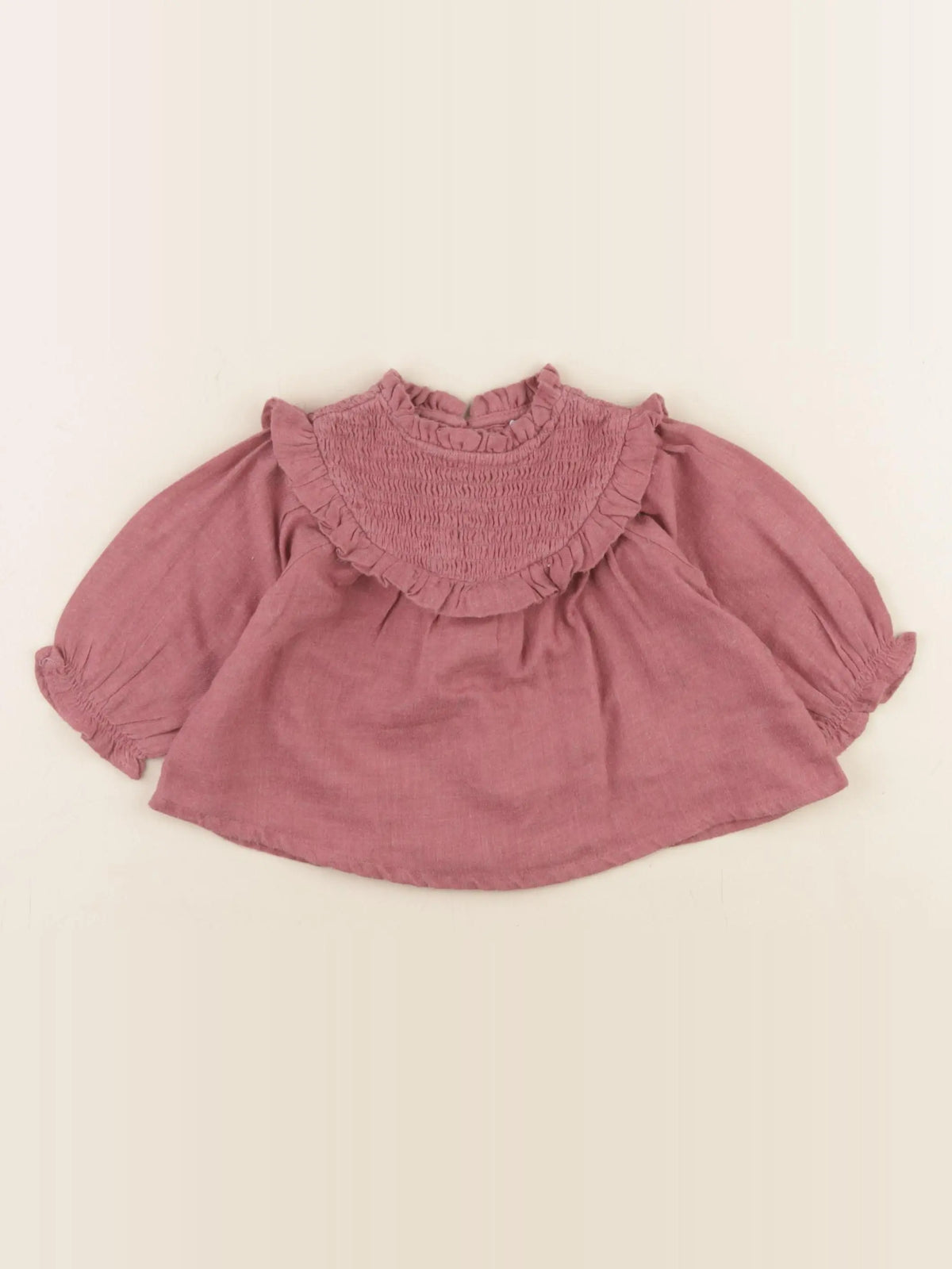Vertbaudet - blouse rouge - 3 mois