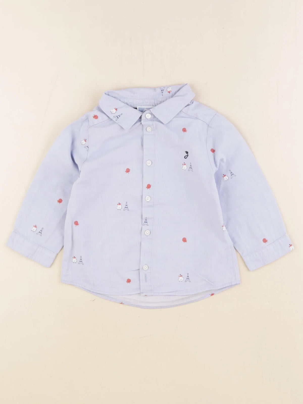 Jacadi - chemise bleu - 24 mois