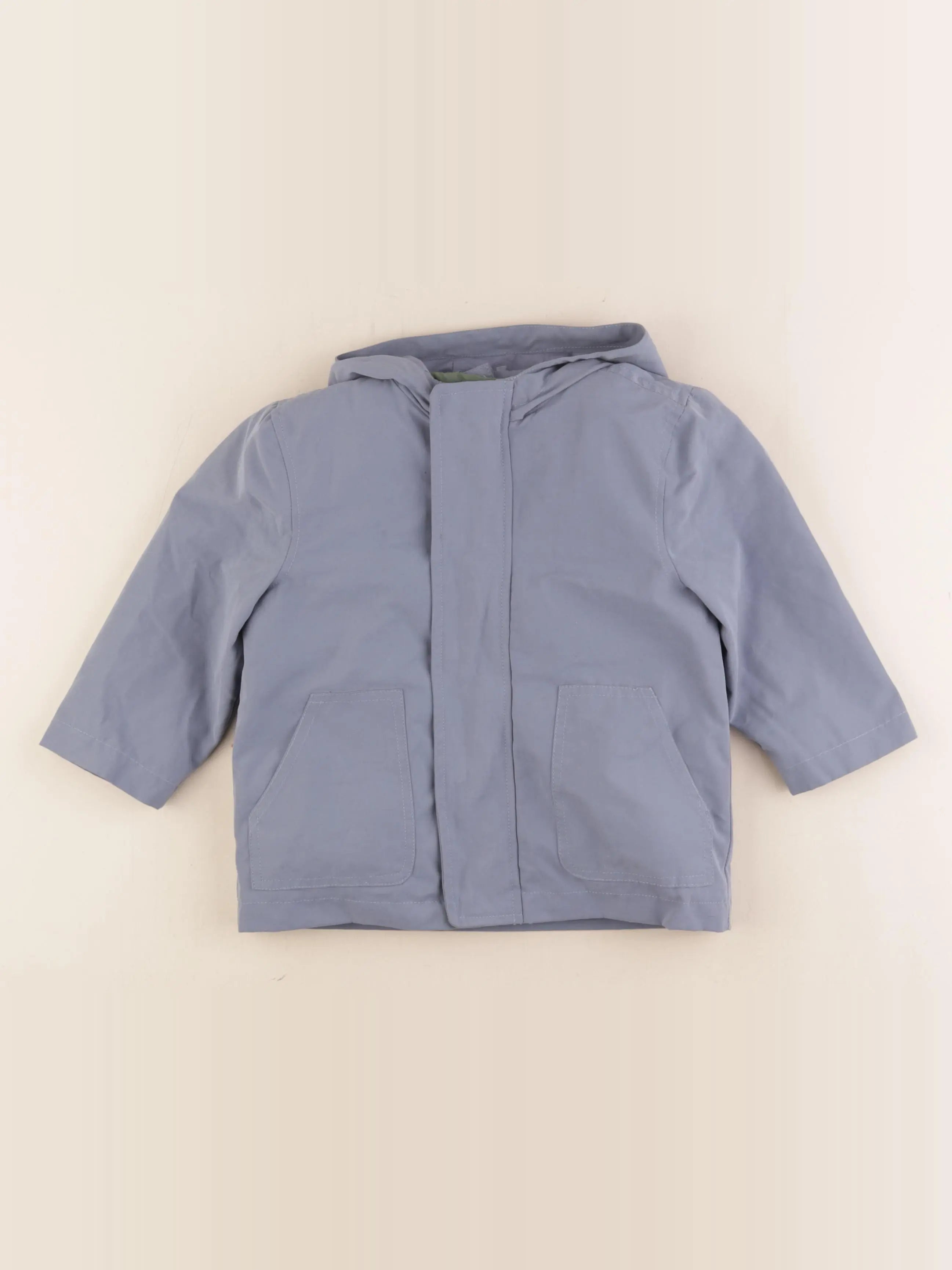 Vertbaudet - manteau doublure amovible bleu - 24 mois