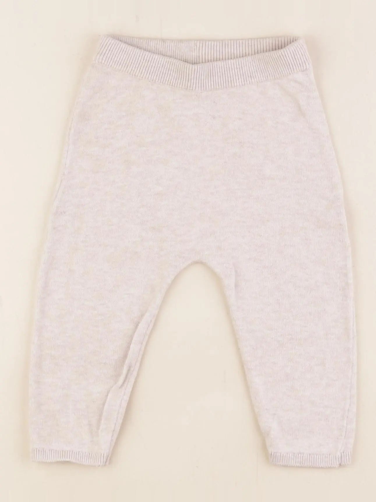 H&M - legging beige - 6/9 mois