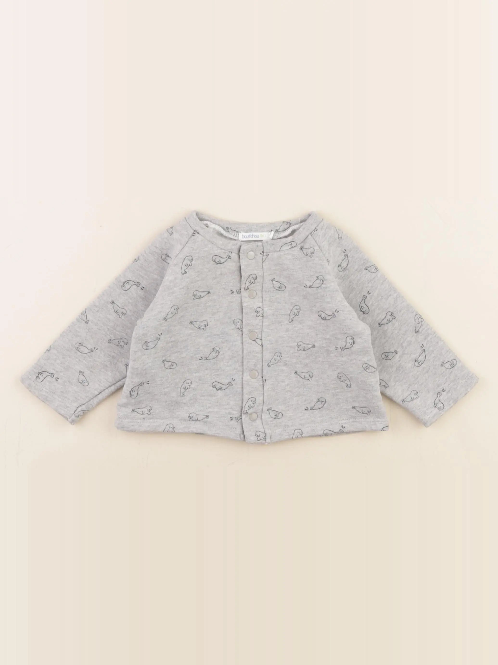 Boutchou - sweat gris - 6 mois