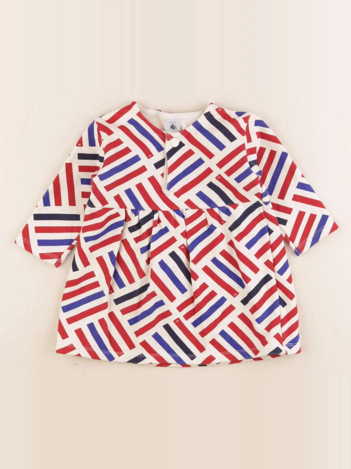 Petit Bateau - robe multicolore - 12 mois