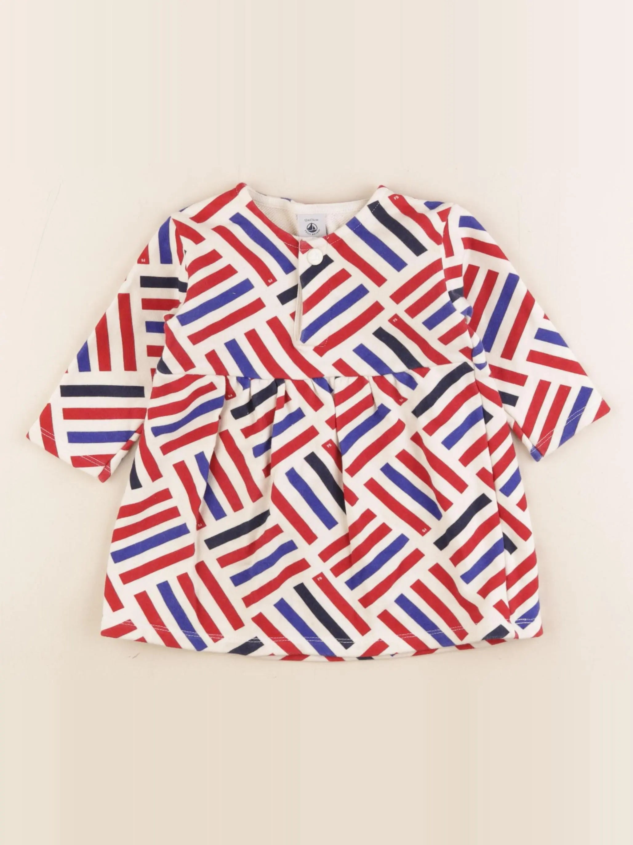 Petit Bateau - robe multicolore - 12 mois